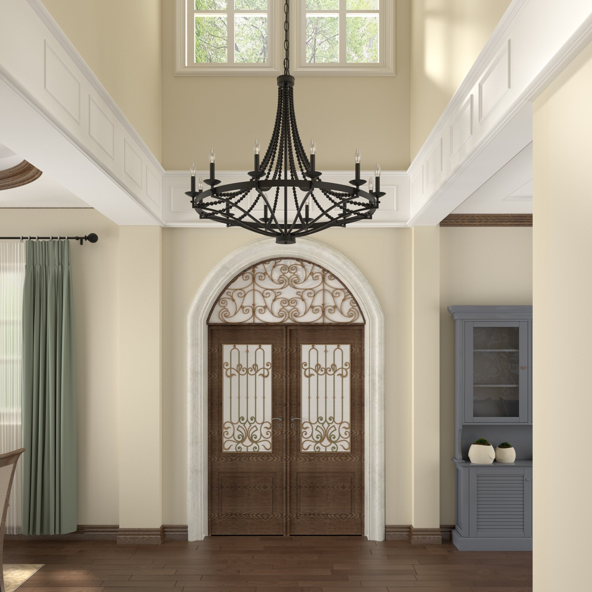 Isoren Vintage Industrial Wooden Chandelier - Letslighting