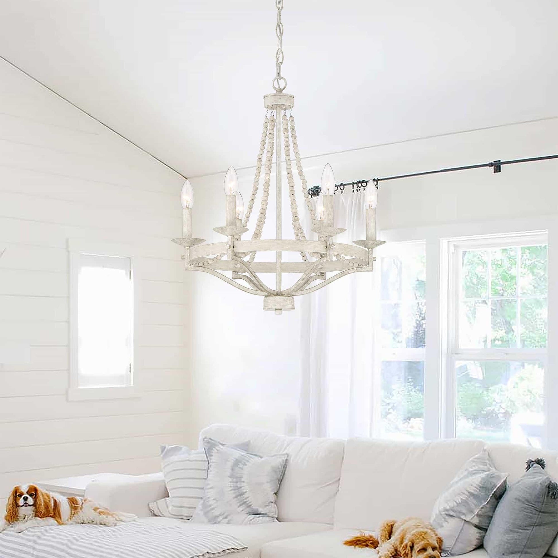Isoren Vintage Industrial Wooden Chandelier - Letslighting