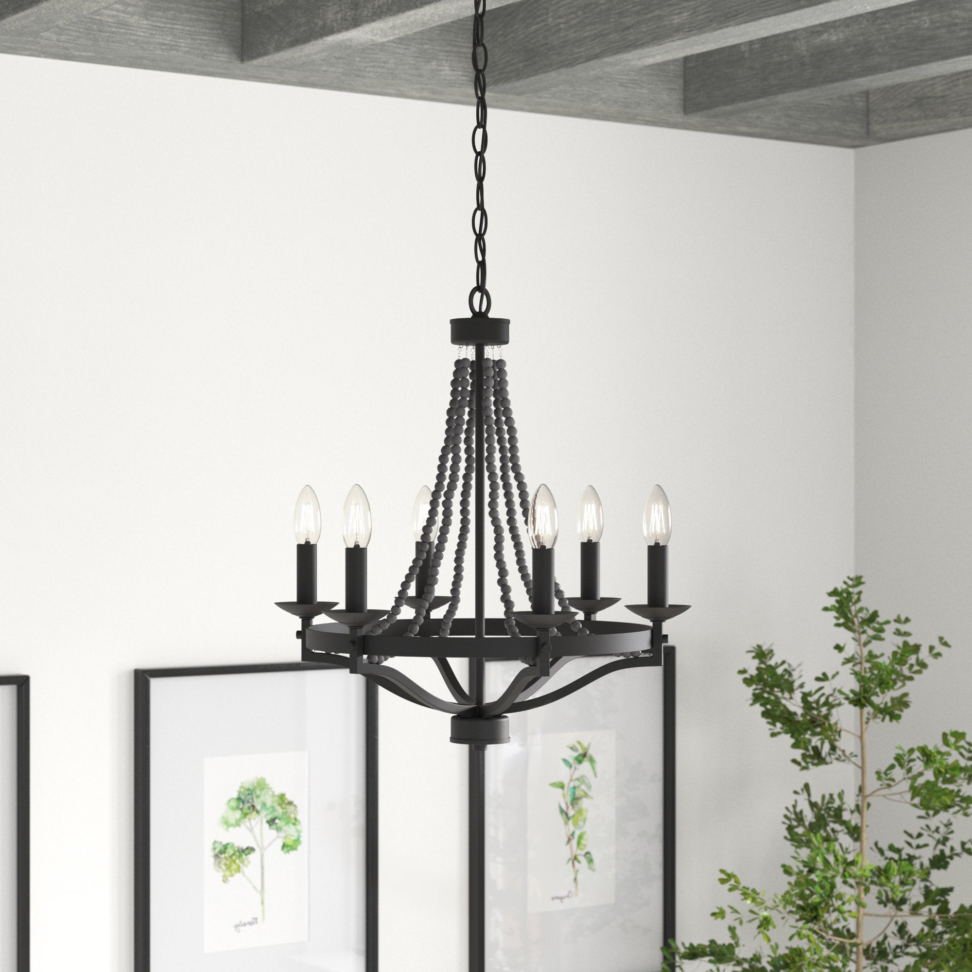 Isoren Vintage Industrial Wooden Chandelier - Letslighting