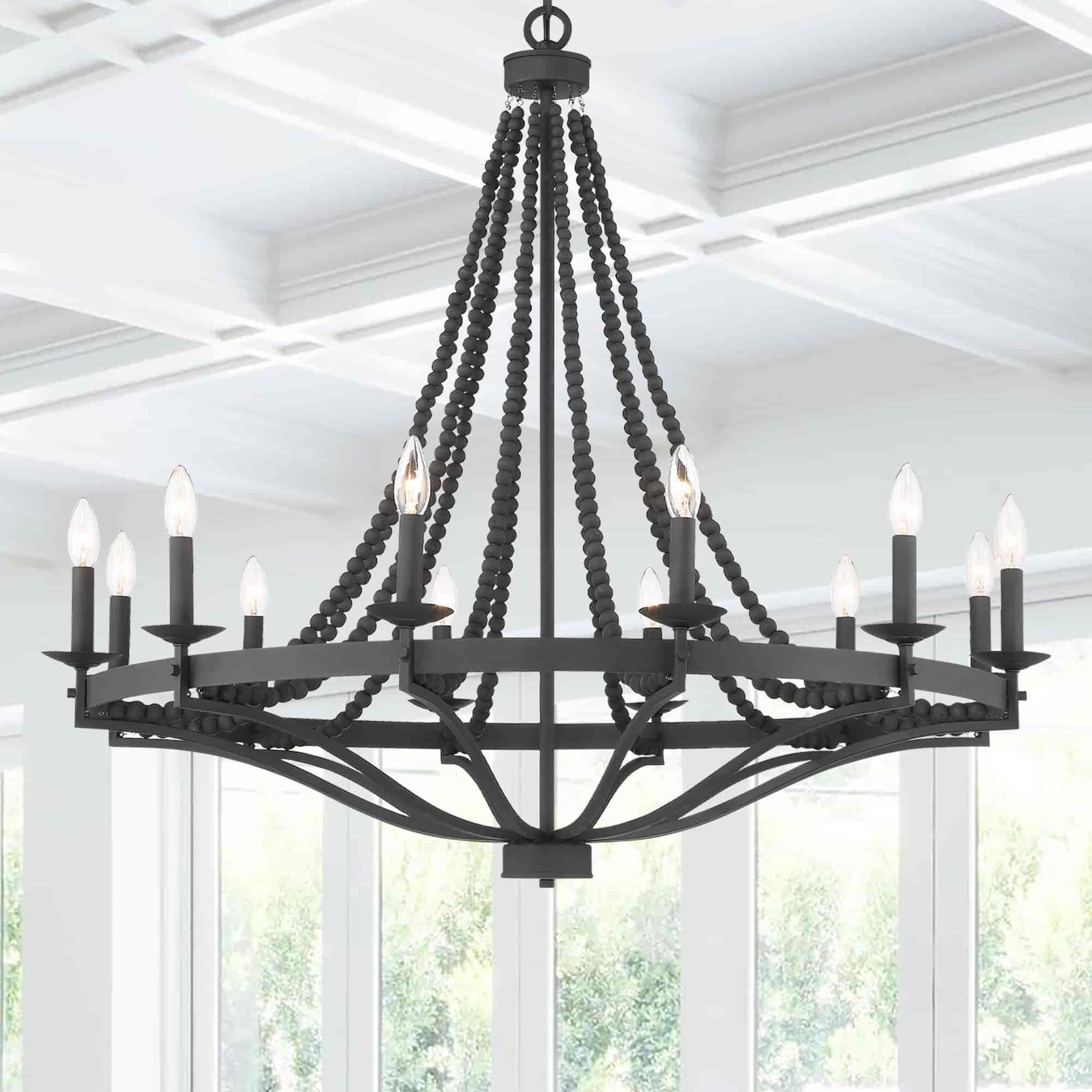 Isoren Vintage Industrial Wooden Chandelier - Letslighting