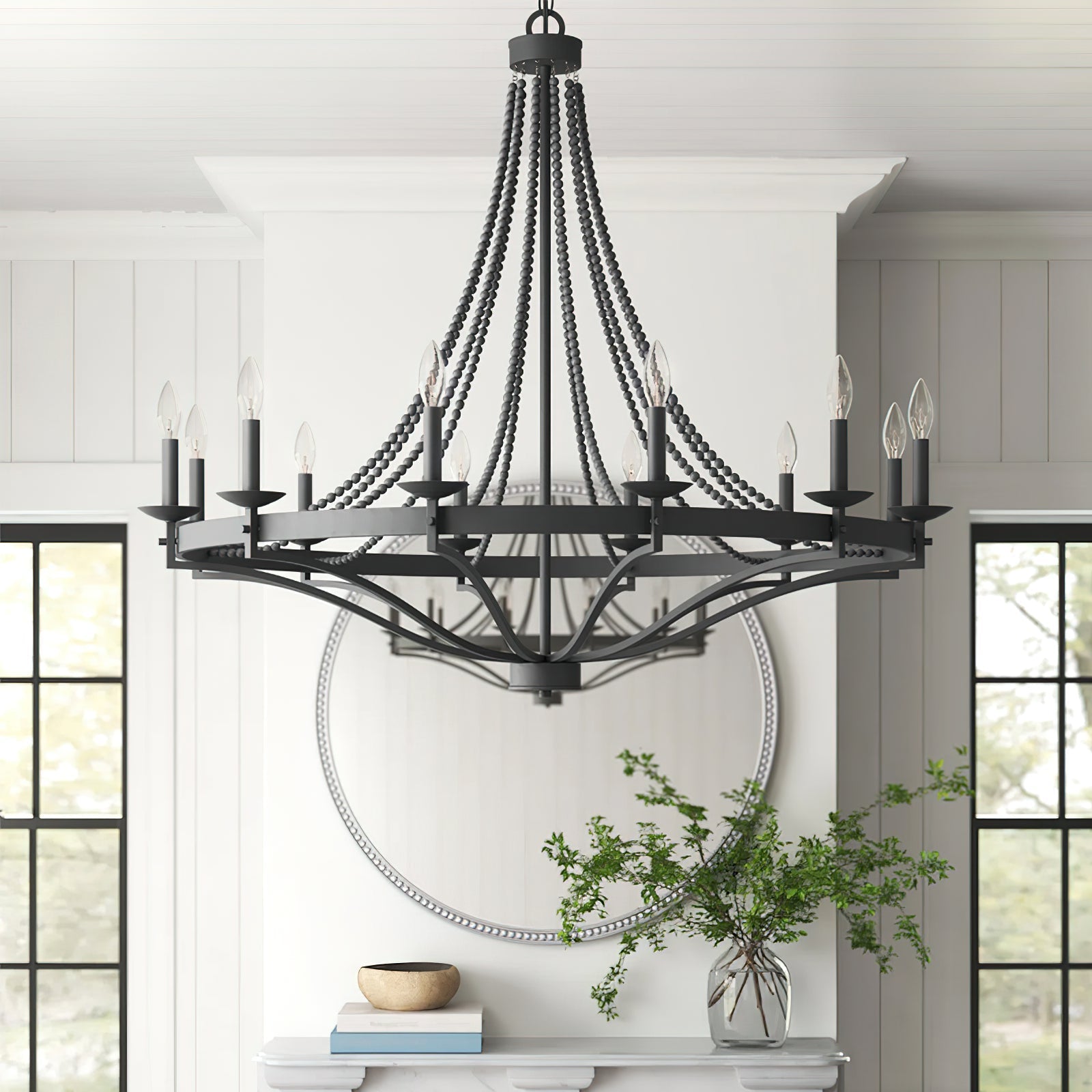 Isoren Vintage Industrial Wooden Chandelier - Letslighting