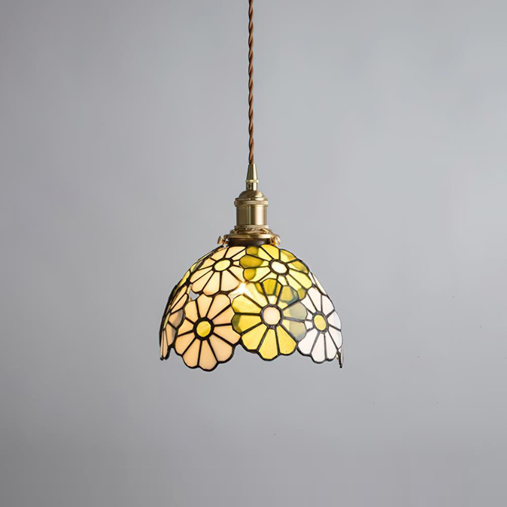Tiffany Floral Pendant Light Blue - Letslighting