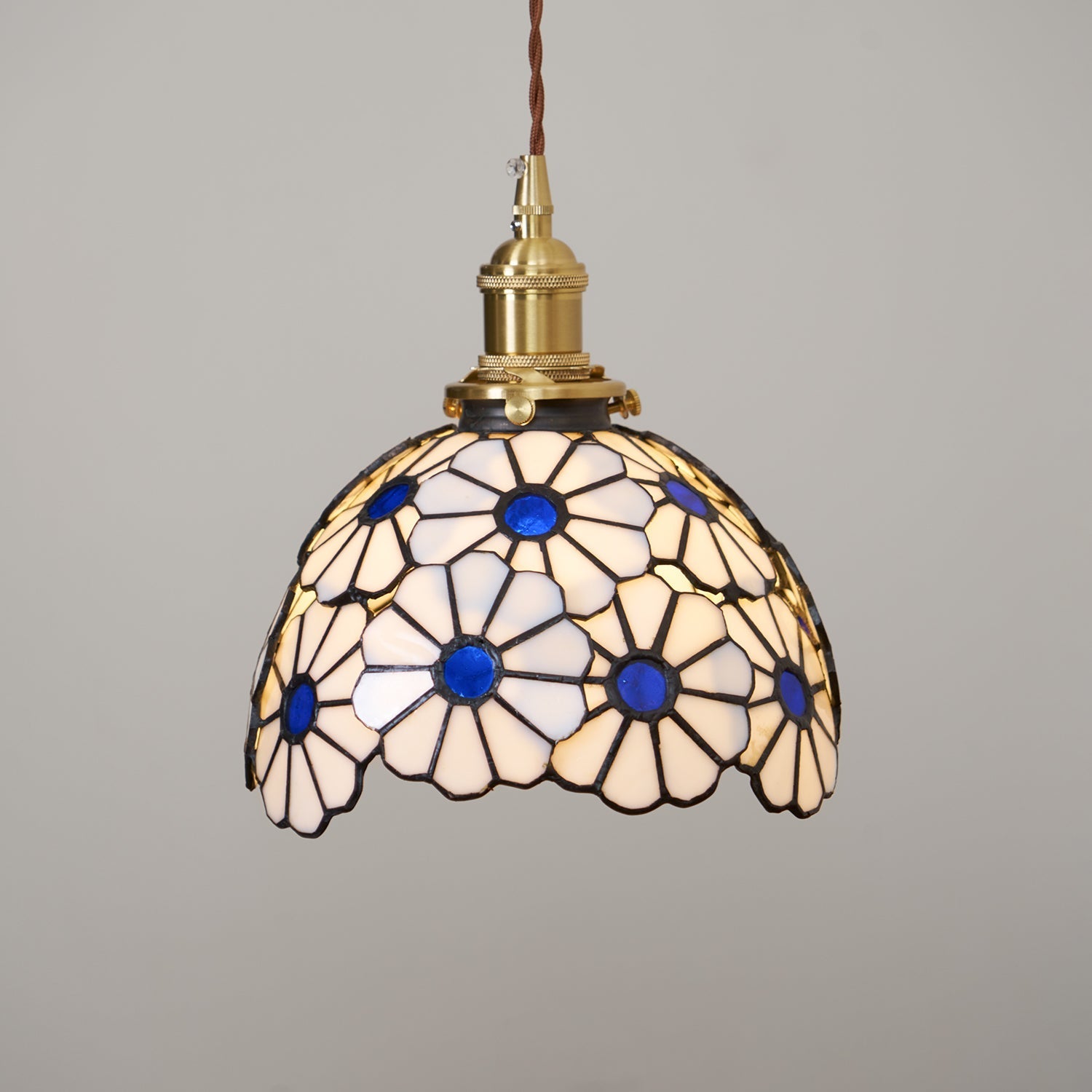 Tiffany Floral Pendant Light Blue - Letslighting