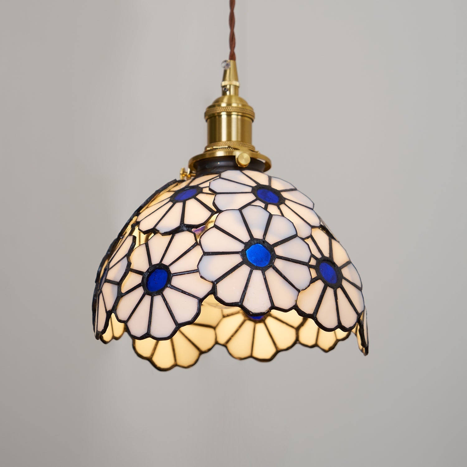 Tiffany Floral Pendant Light Blue - Letslighting