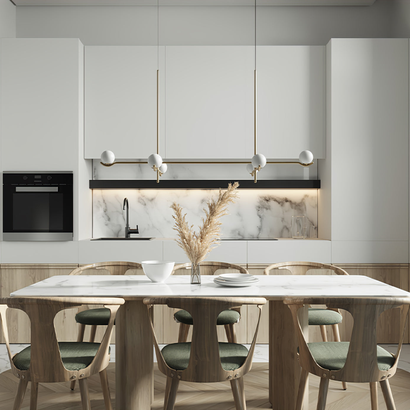Fayno White Globe Chandelier - Letslighting