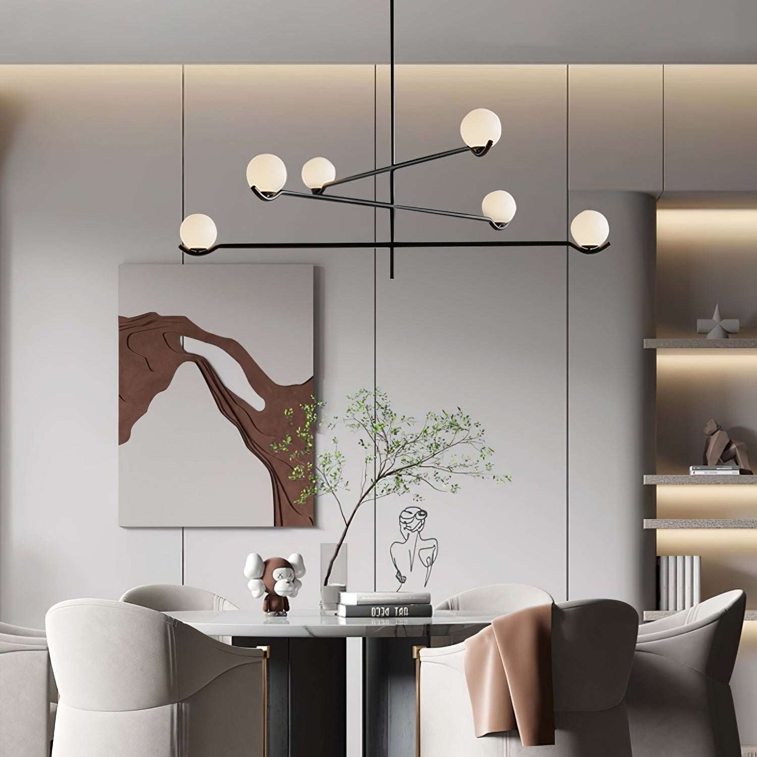 Fayno White Globe Chandelier - Letslighting