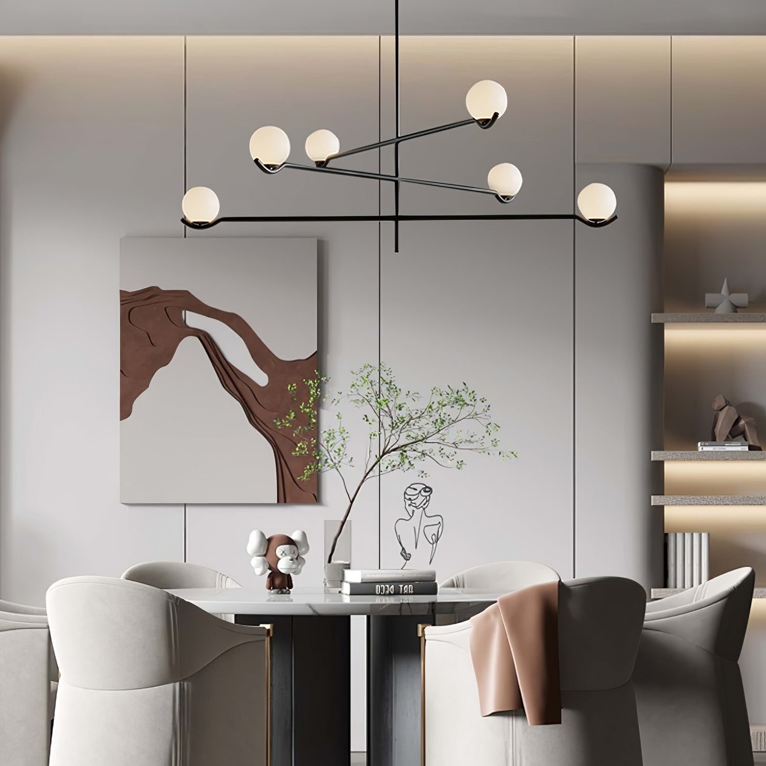 Fayno White Globe Chandelier - Letslighting