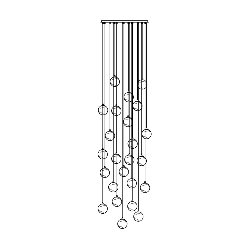 Arsorarae Modern Minimalist Cluster Alabaster Chandelier - Letslighting