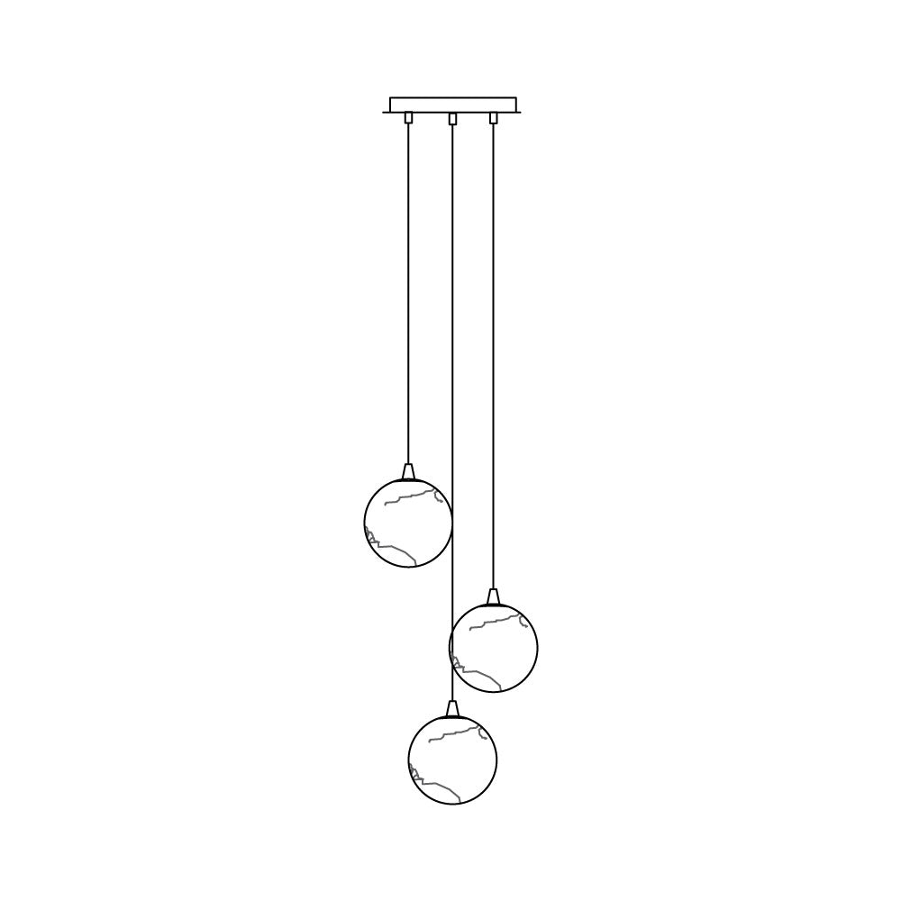 Arsorarae Modern Minimalist Cluster Alabaster Chandelier - Letslighting
