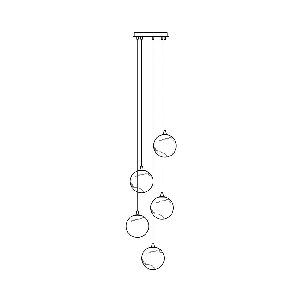 Arsorarae Modern Minimalist Cluster Alabaster Chandelier - Letslighting