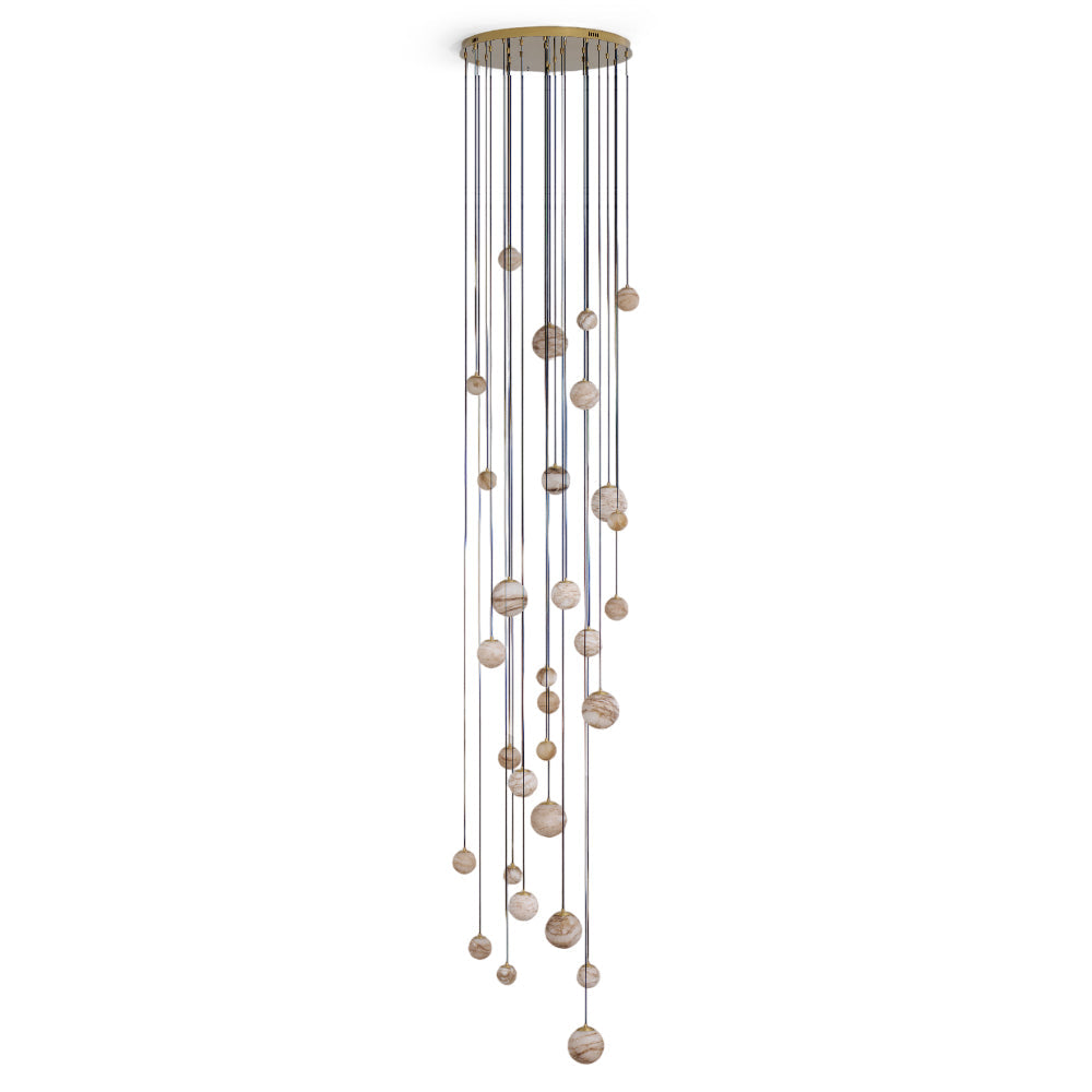 Sultana Chandelier Alabaster Cluster Orb Cascade - Letslighting