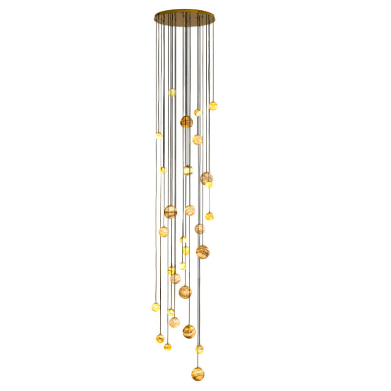 Sultana Chandelier Alabaster Cluster Orb Cascade - Letslighting