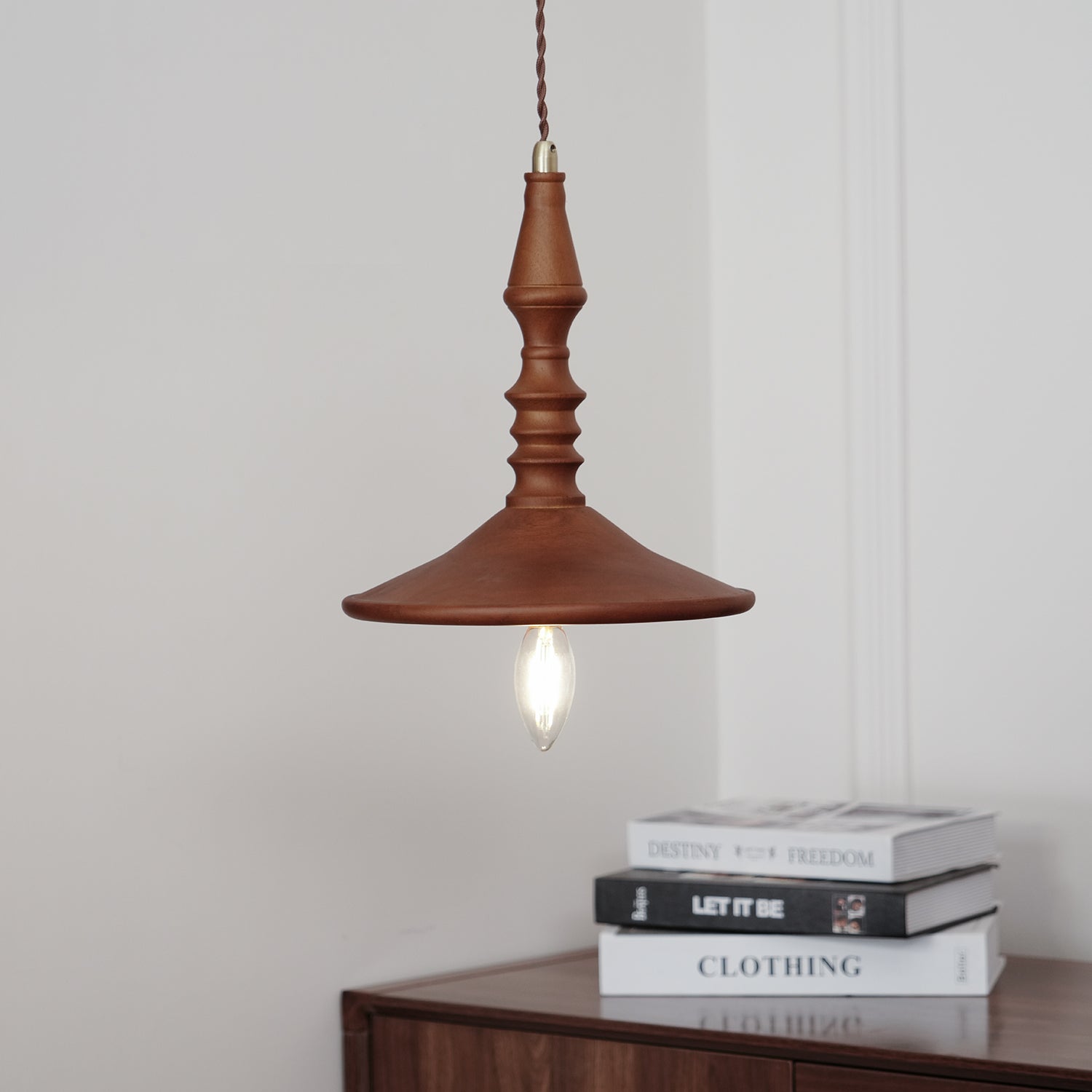 Iraeiel Vintage Minimalist Wooden Pendant Light - Letslighting