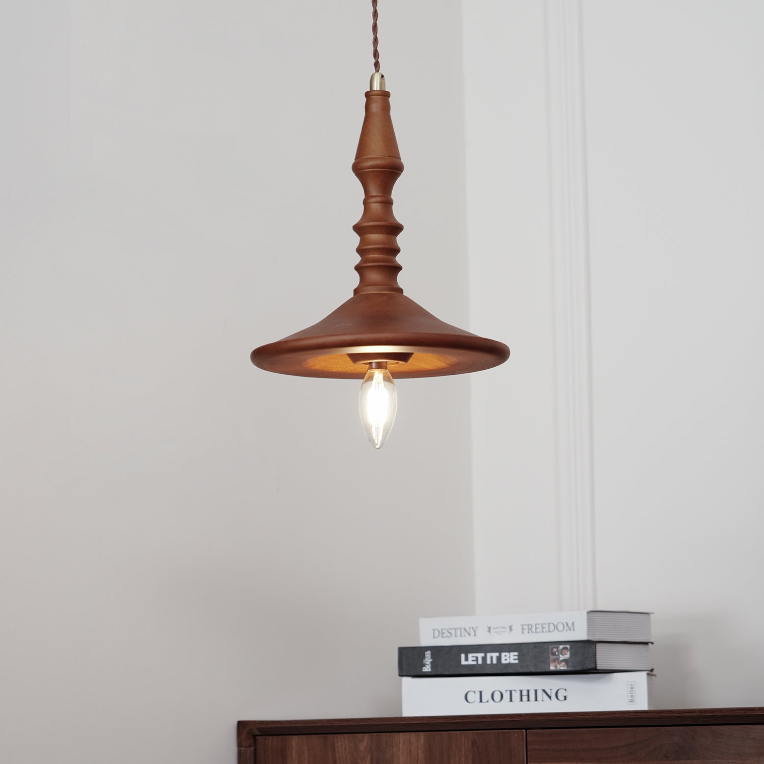 Iraeiel Vintage Minimalist Wooden Pendant Light - Letslighting