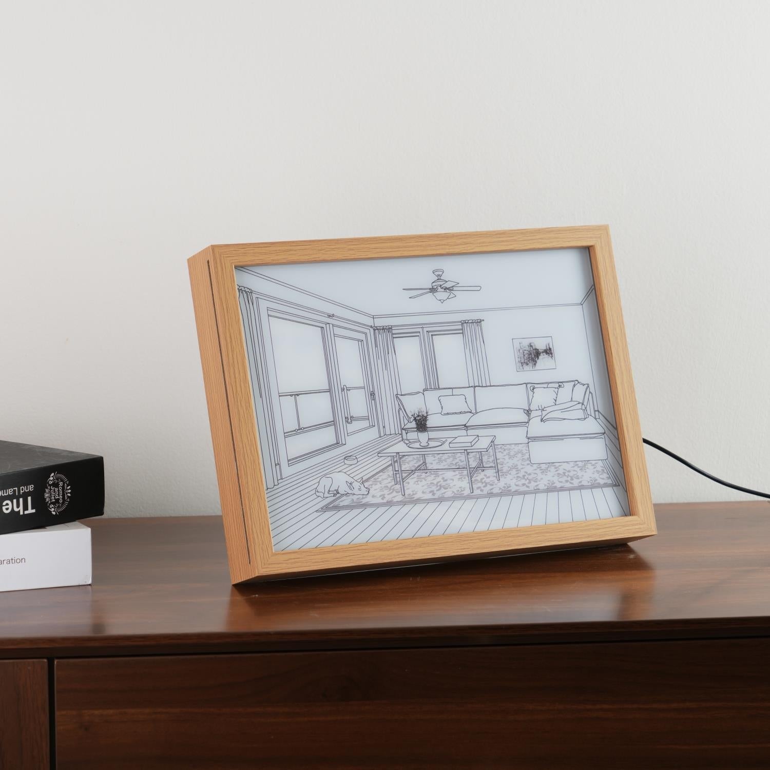 Magdalene Dog Sunbathing Mural Art Wood Wall lamp - Letslighting