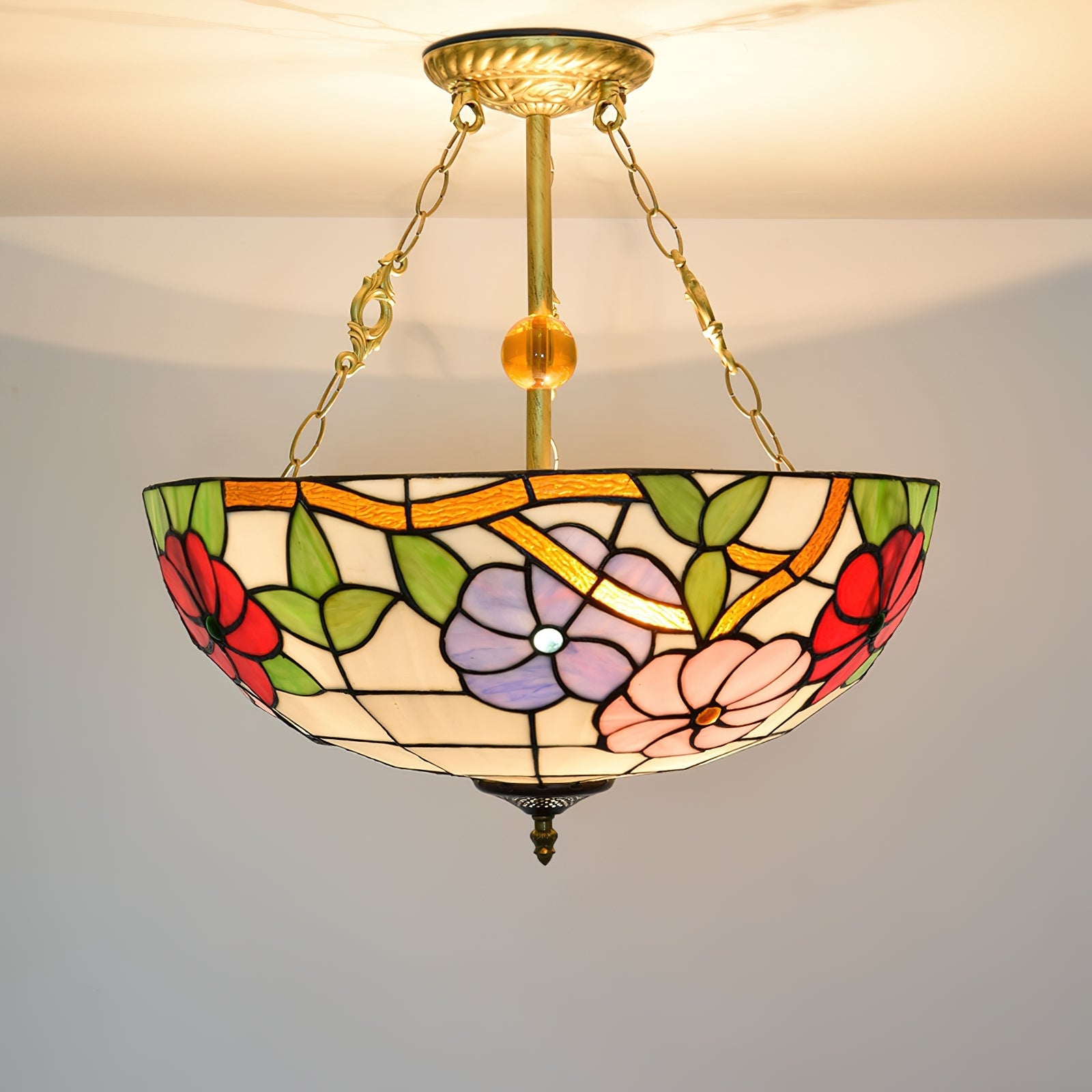 Tiffany Chandelier Bowl-shaped - Letslighting