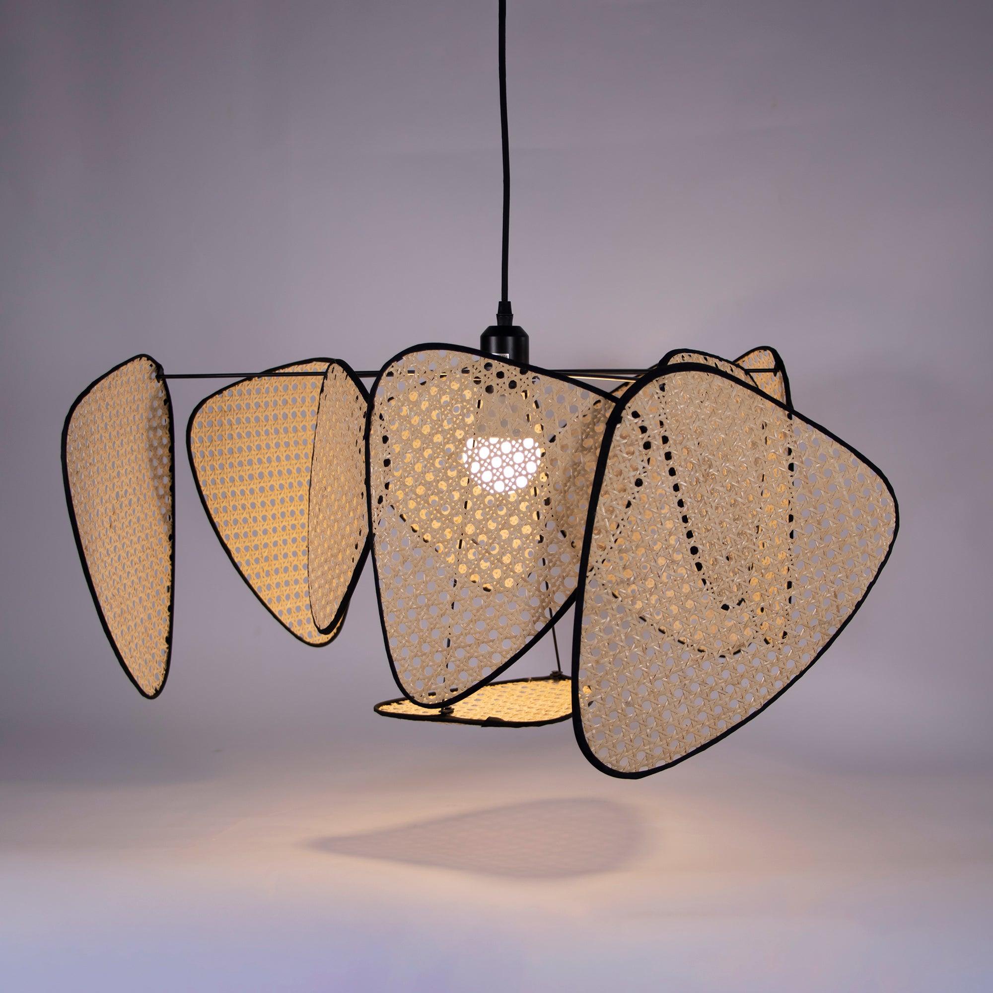 Lustra Pendant Light Rattan Swag Industrial - Letslighting