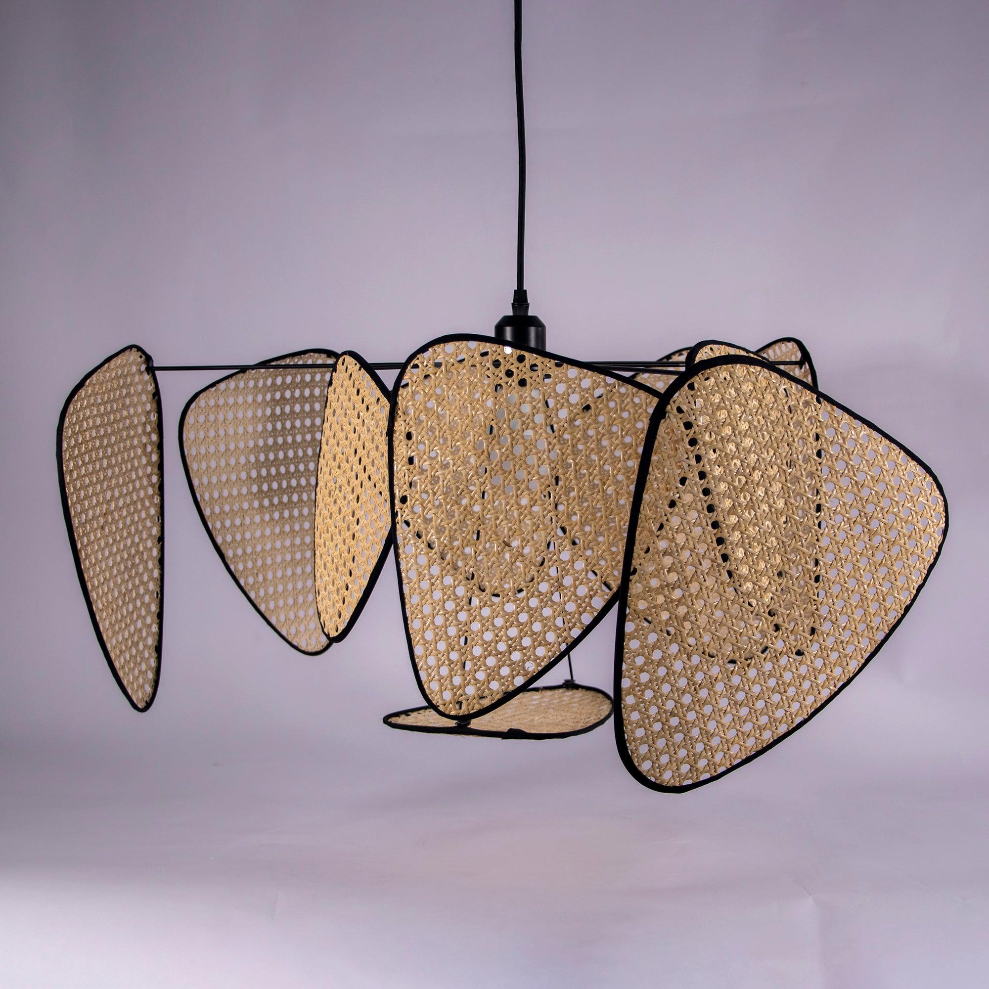 Lustra Pendant Light Rattan Swag Industrial - Letslighting