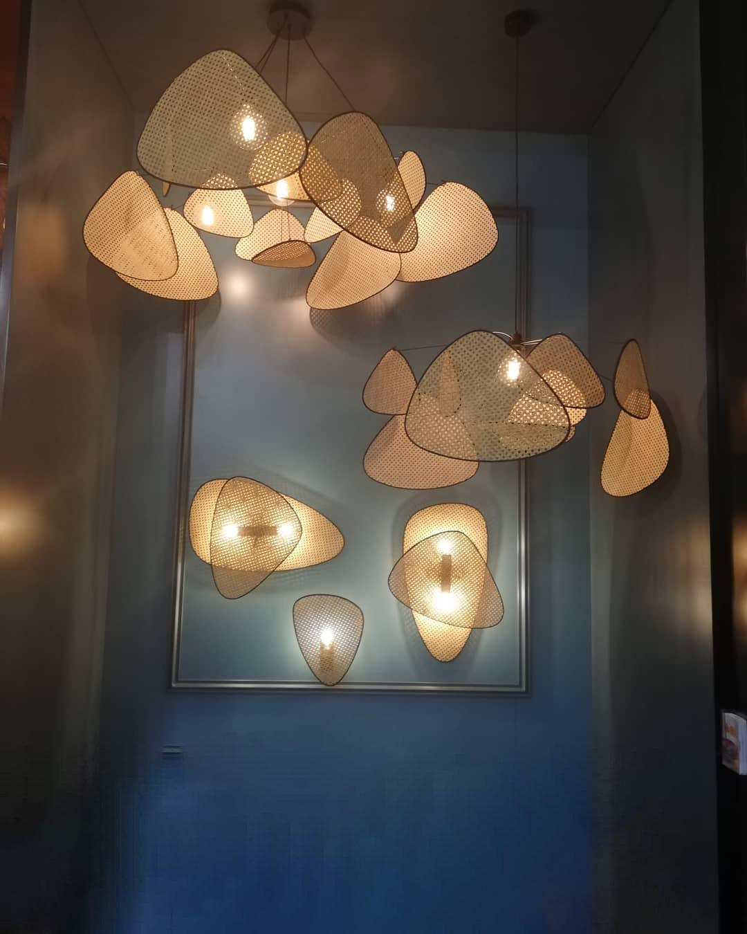 Lustra Pendant Light Rattan Swag Industrial - Letslighting