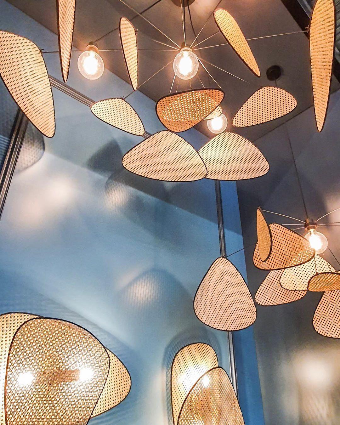Lustra Pendant Light Rattan Swag Industrial - Letslighting