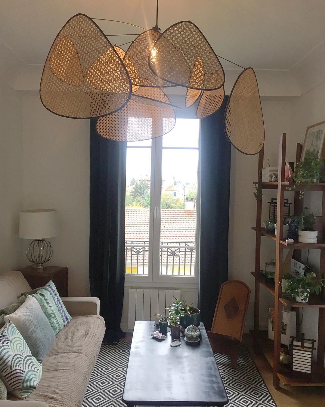 Lustra Pendant Light Rattan Swag Industrial - Letslighting