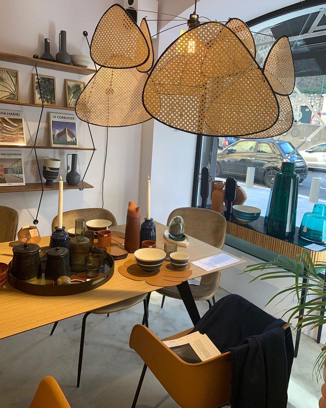 Lustra Pendant Light Rattan Swag Industrial - Letslighting