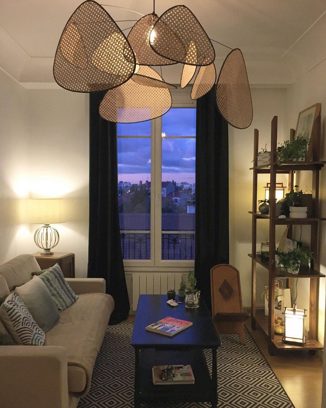 Lustra Pendant Light Rattan Swag Industrial - Letslighting