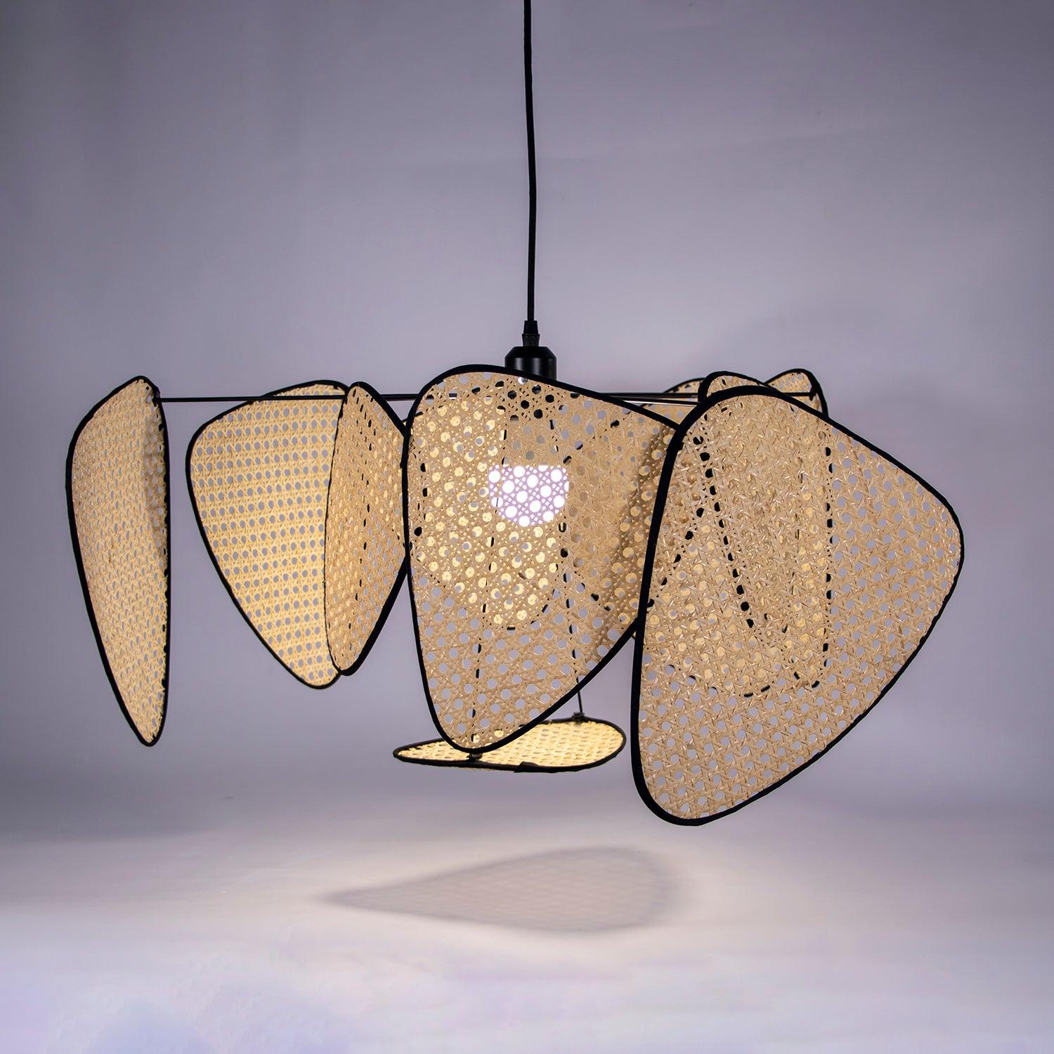 Lustra Pendant Light Rattan Swag Industrial - Letslighting