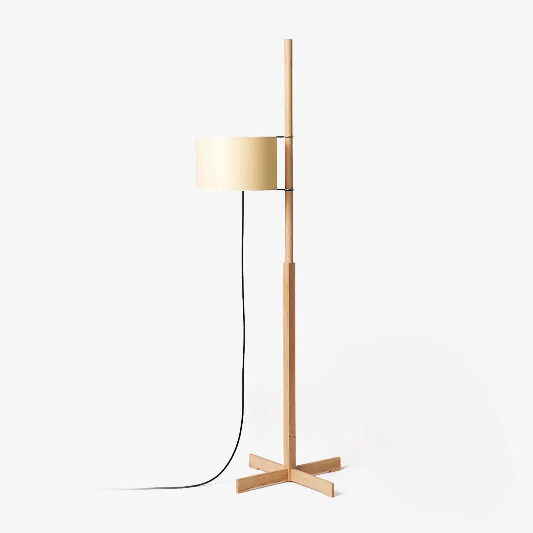Terenzo Wood Fabric Floor Lamp - Letslighting