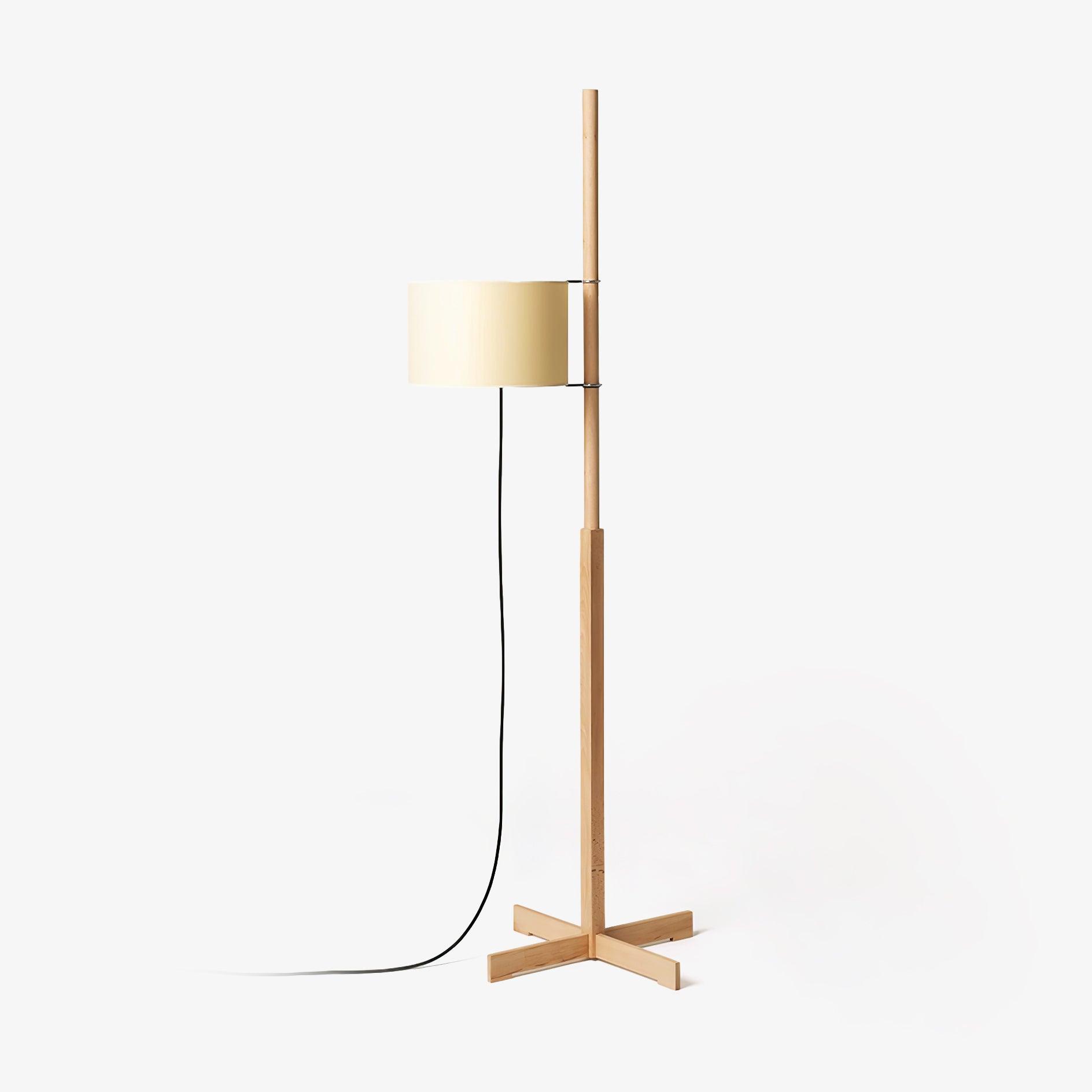 Terenzo Wood Fabric Floor Lamp - Letslighting