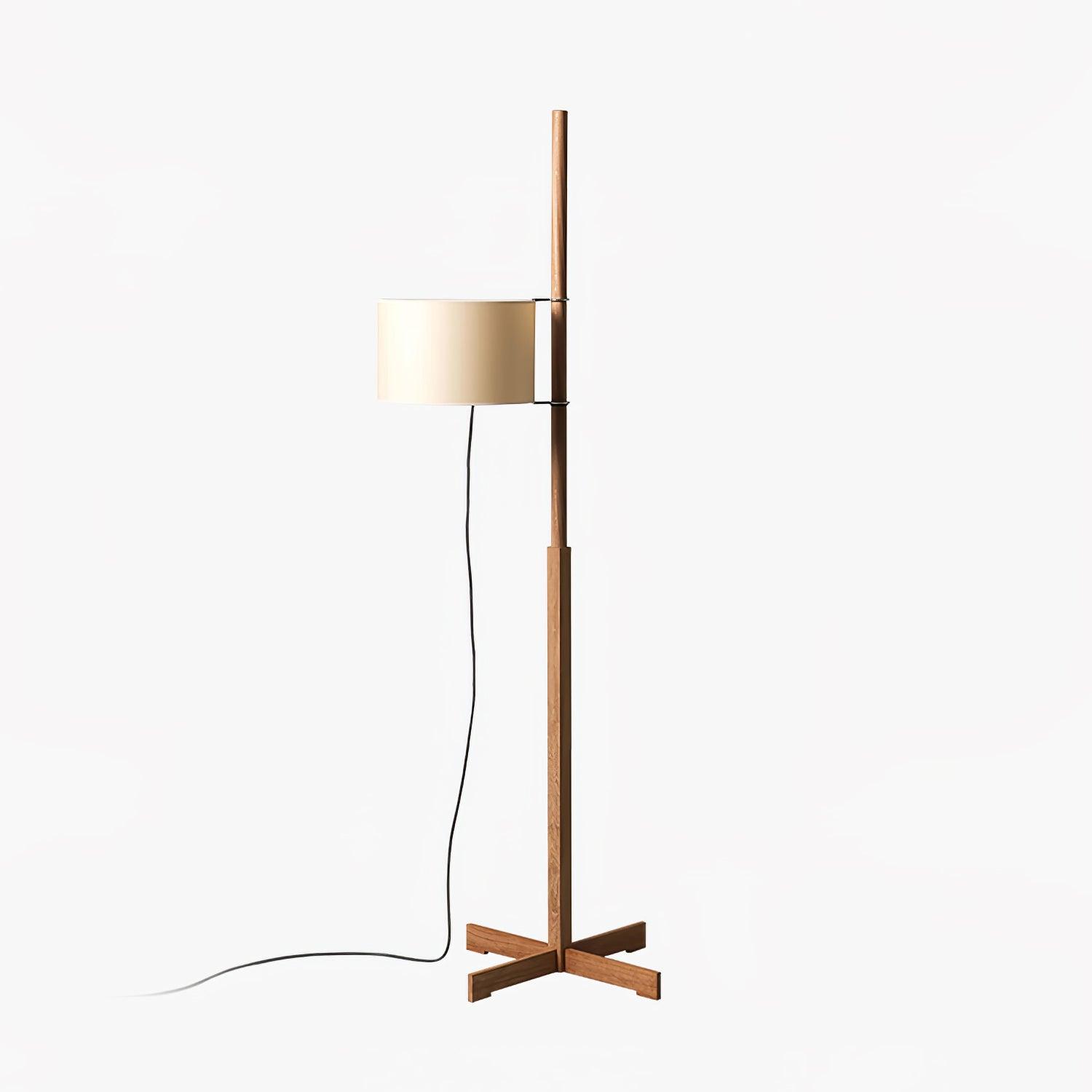 Terenzo Wood Fabric Floor Lamp - Letslighting