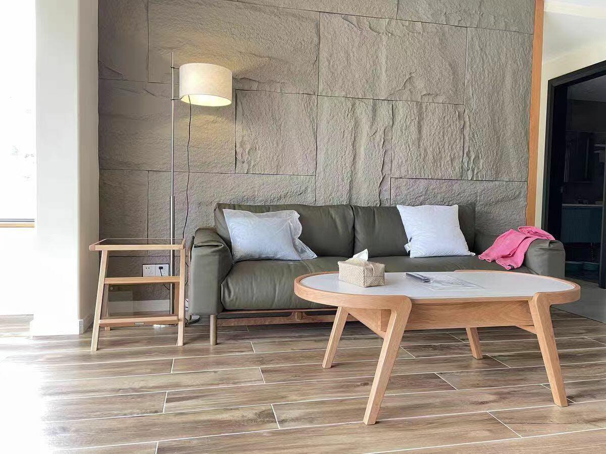 Terenzo Wood Fabric Floor Lamp - Letslighting