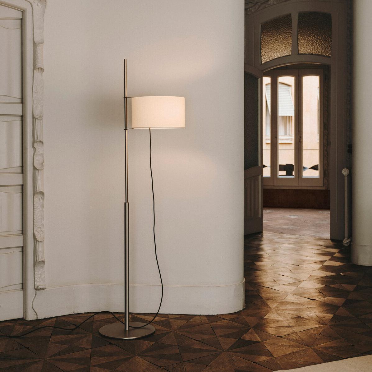 Terenzo Wood Fabric Floor Lamp - Letslighting