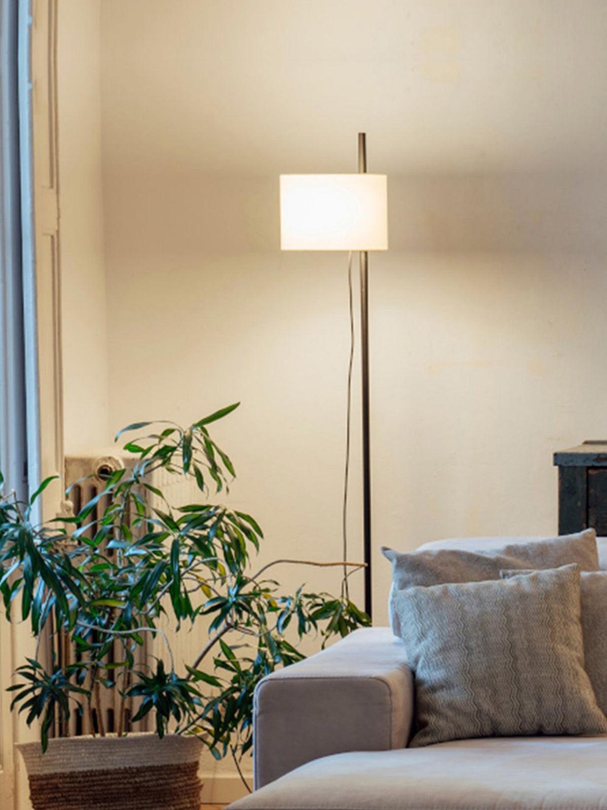 Terenzo Wood Fabric Floor Lamp - Letslighting