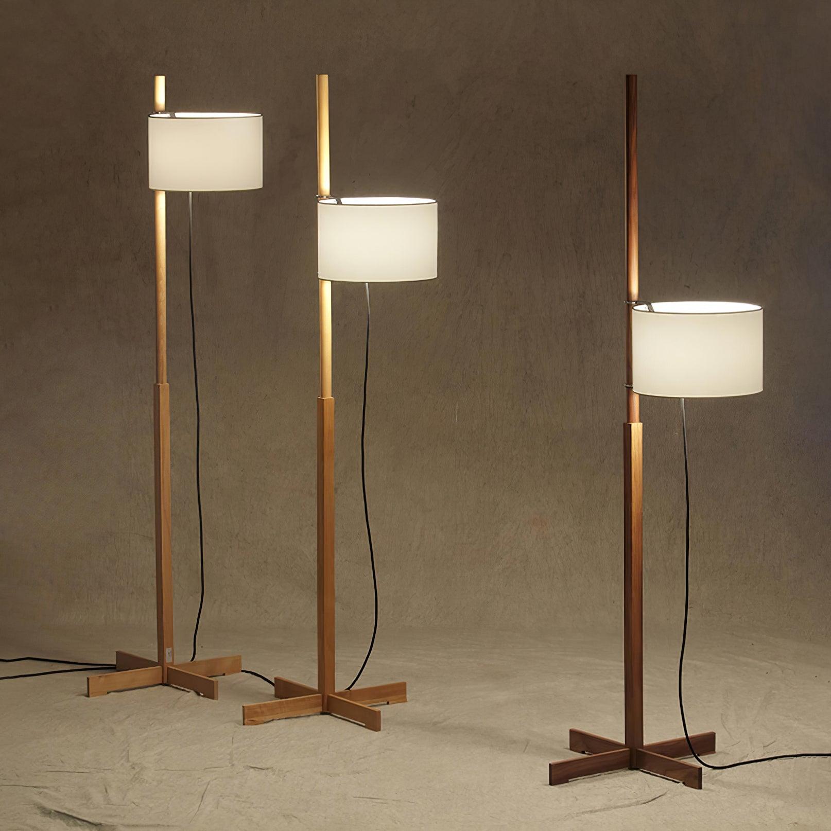 Terenzo Wood Fabric Floor Lamp - Letslighting
