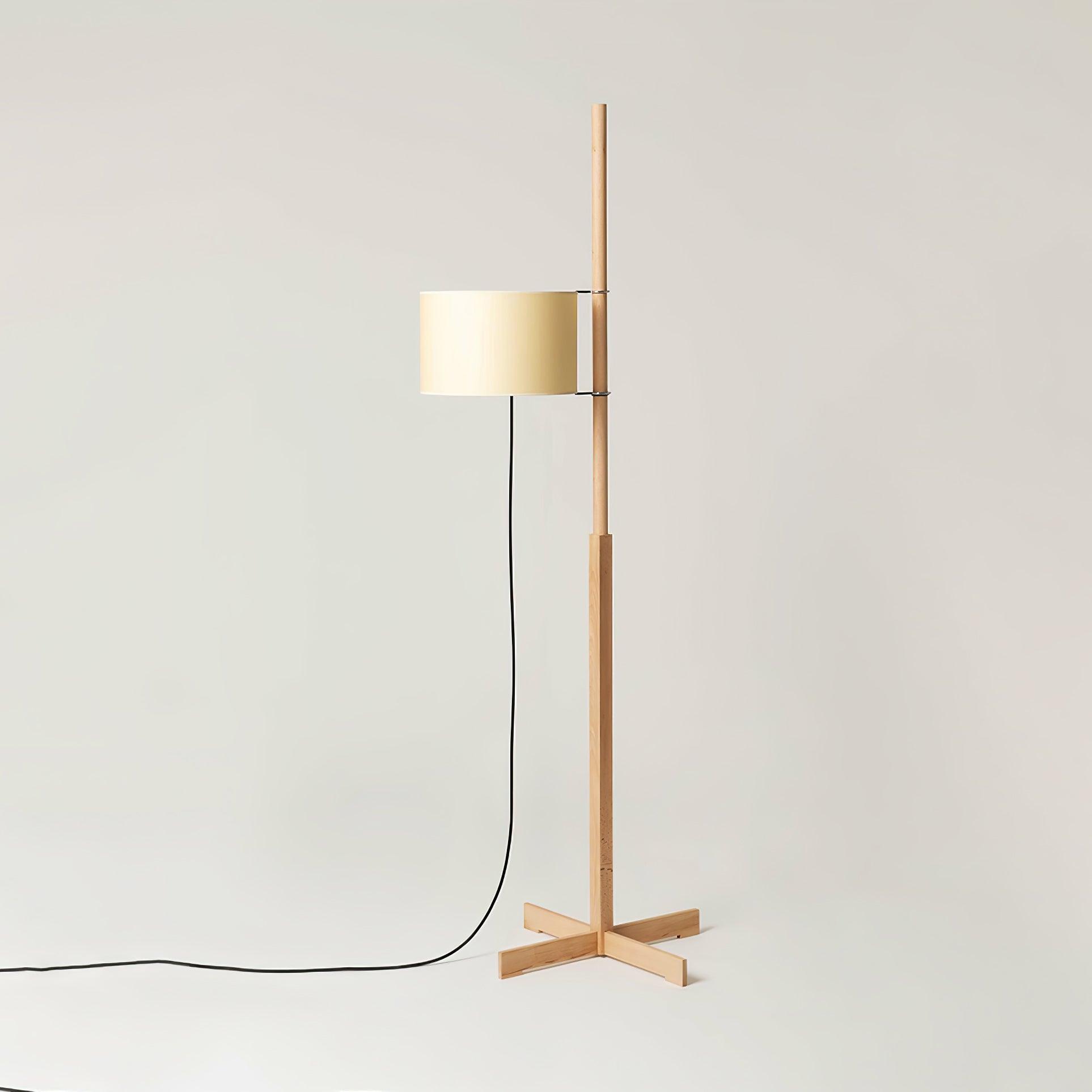 Terenzo Wood Fabric Floor Lamp - Letslighting