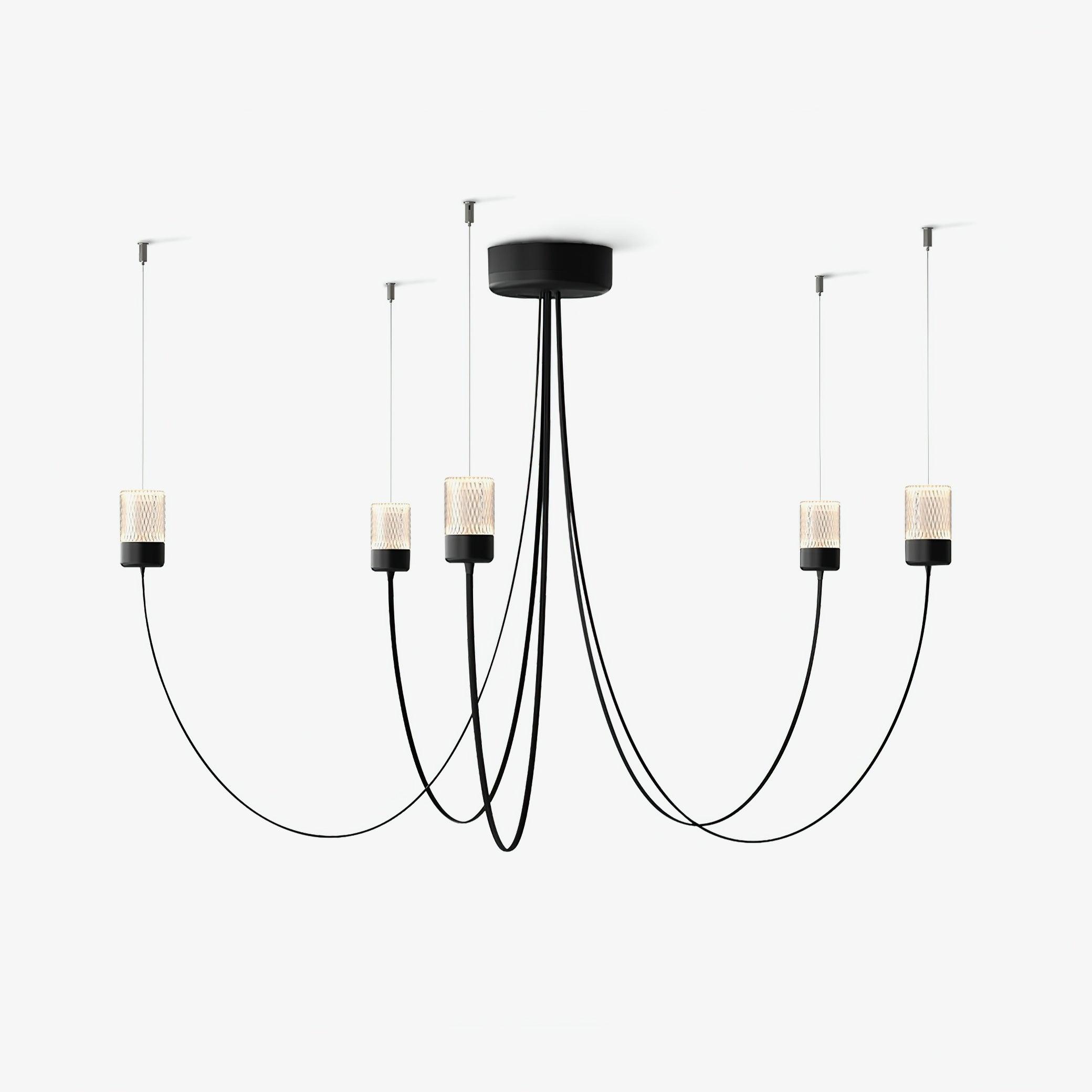 Lustra Chandelier Swaying Elegance Glass - Letslighting