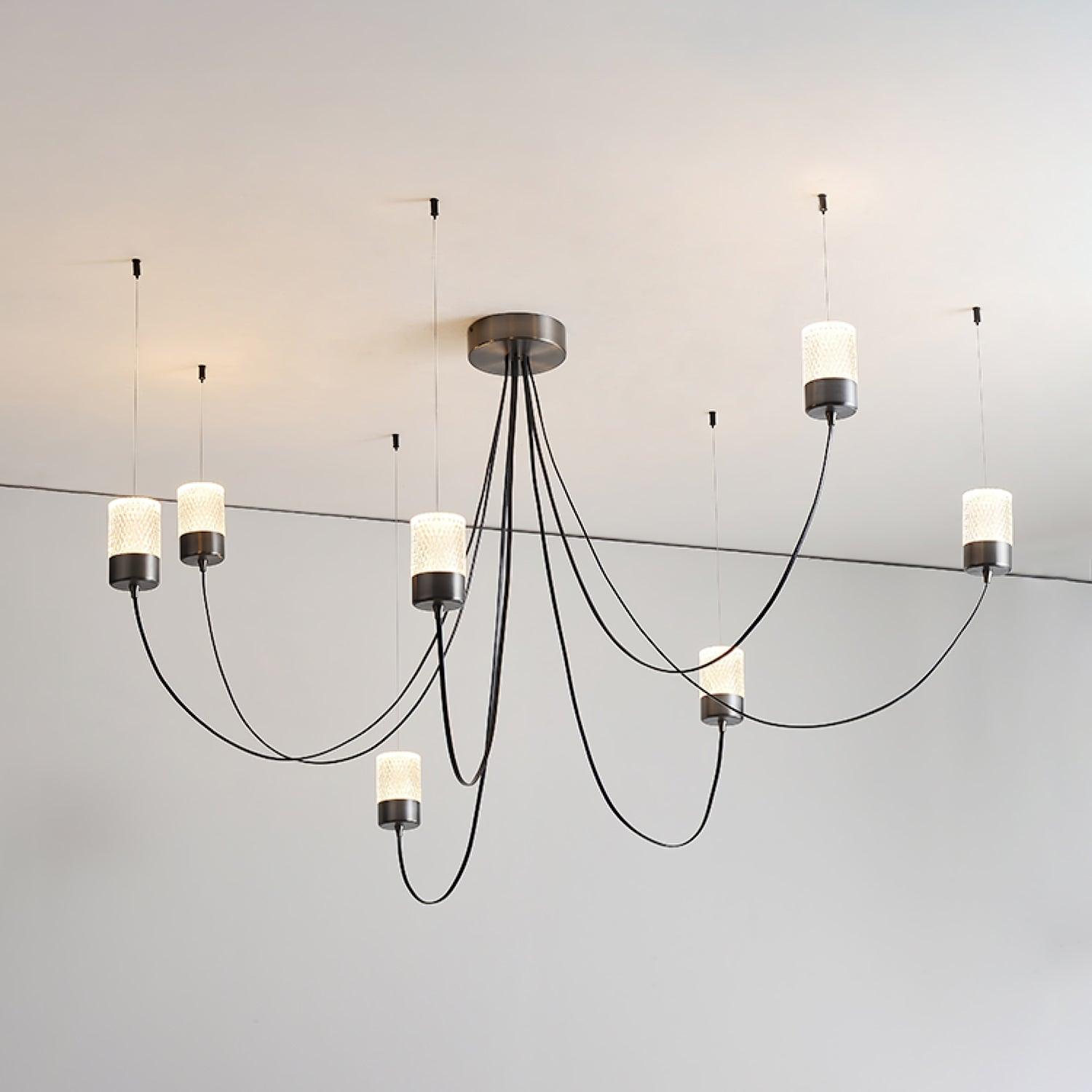 Lustra Chandelier Swaying Elegance Glass - Letslighting