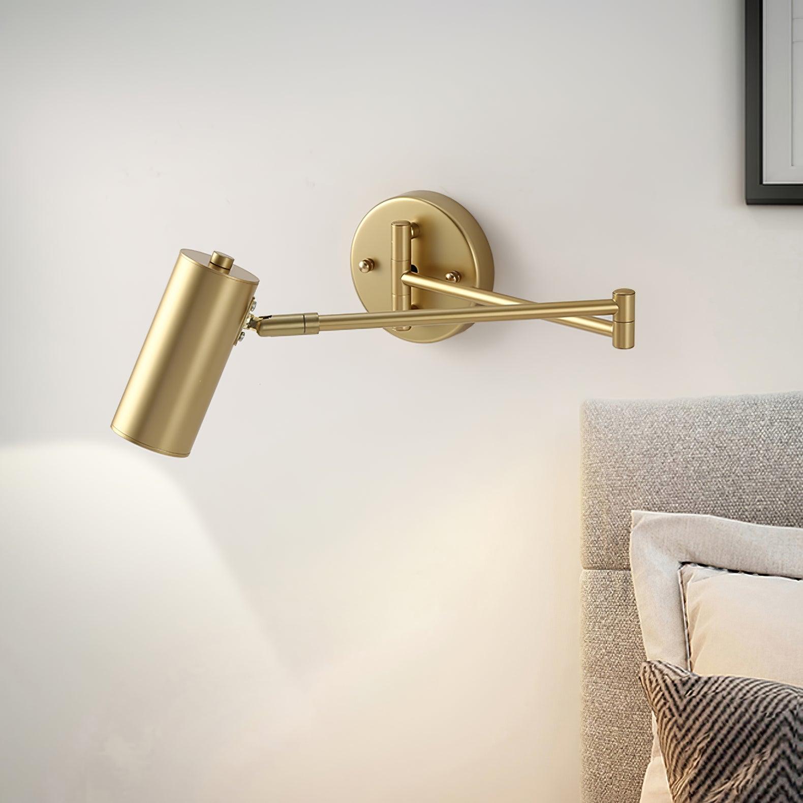 Lustra Wall Sconce Brass Swing Arm Adjustable - Letslighting