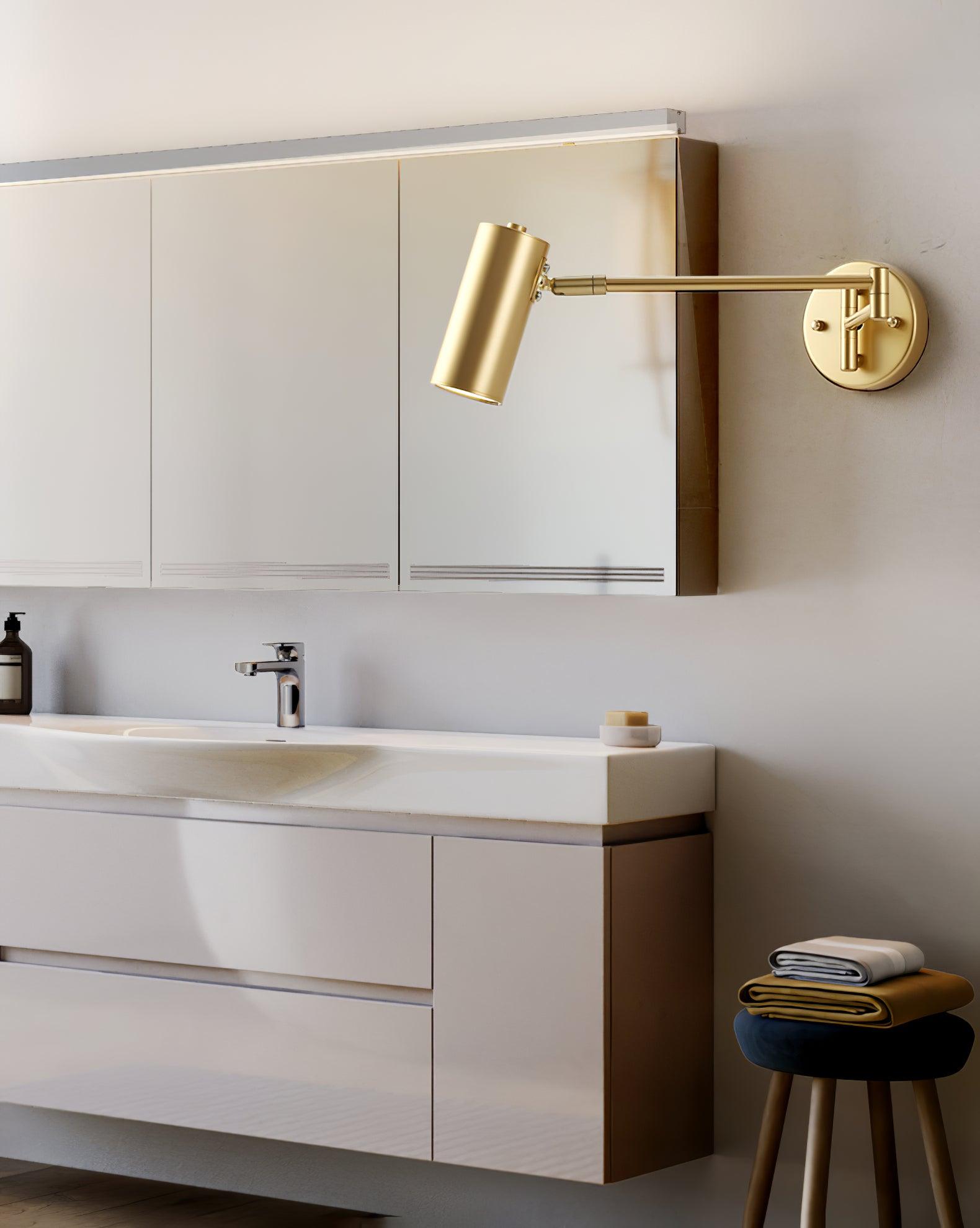 Lustra Wall Sconce Brass Swing Arm Adjustable - Letslighting