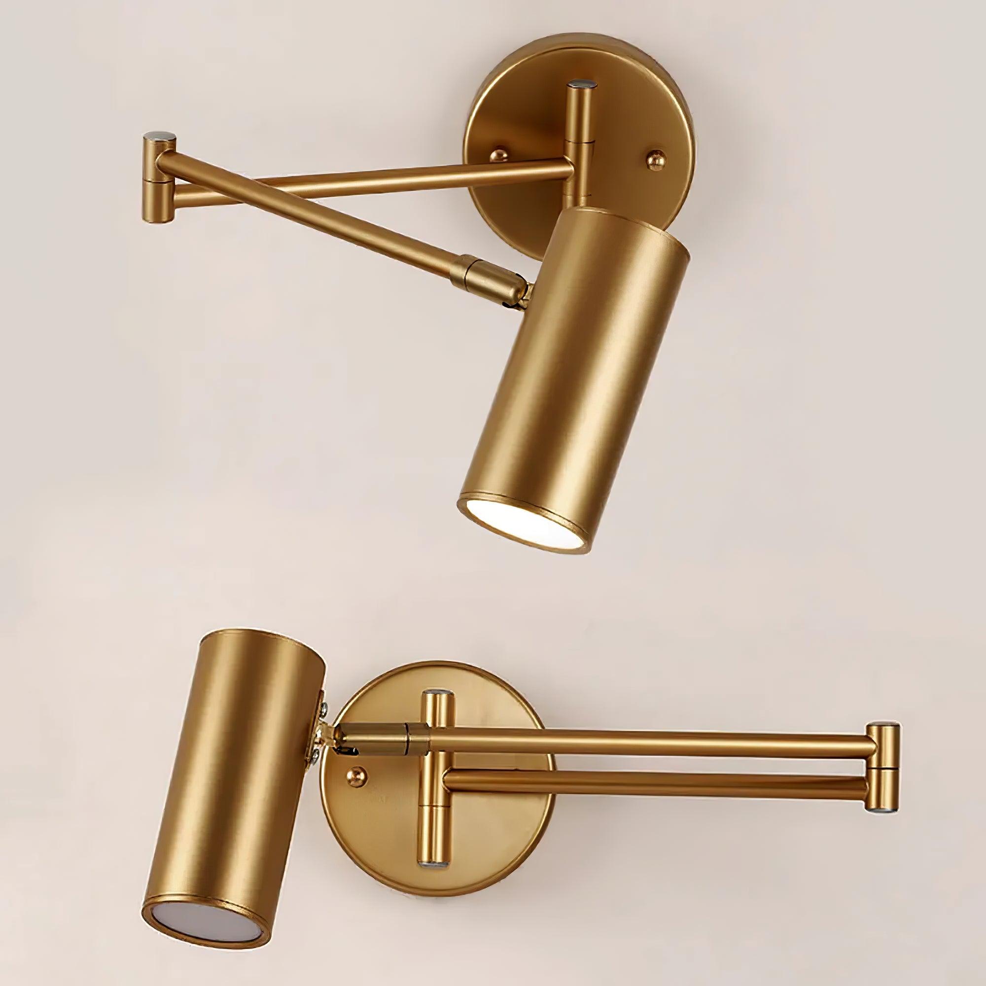 Lustra Wall Sconce Brass Swing Arm Adjustable - Letslighting