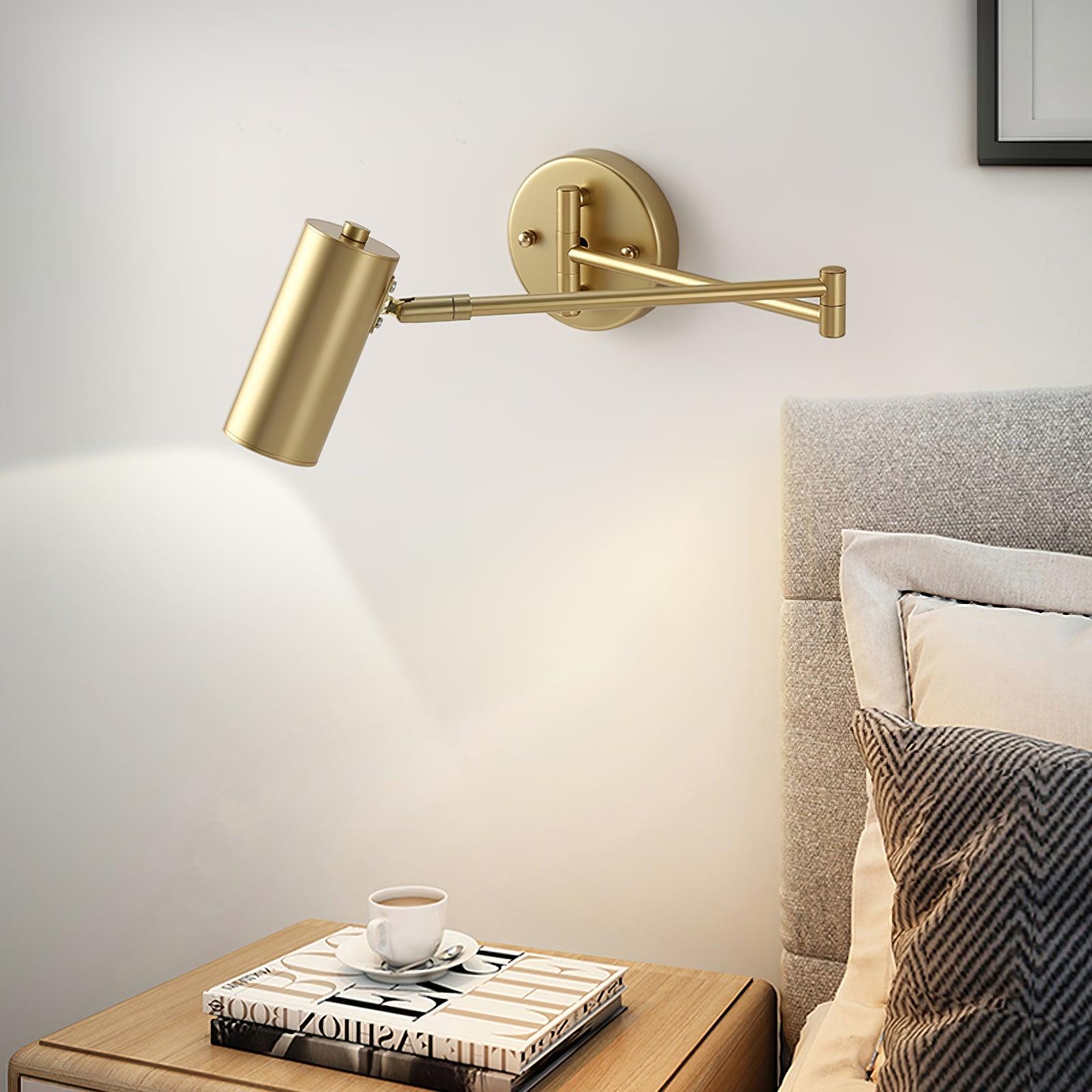 Lustra Wall Sconce Brass Swing Arm Adjustable - Letslighting
