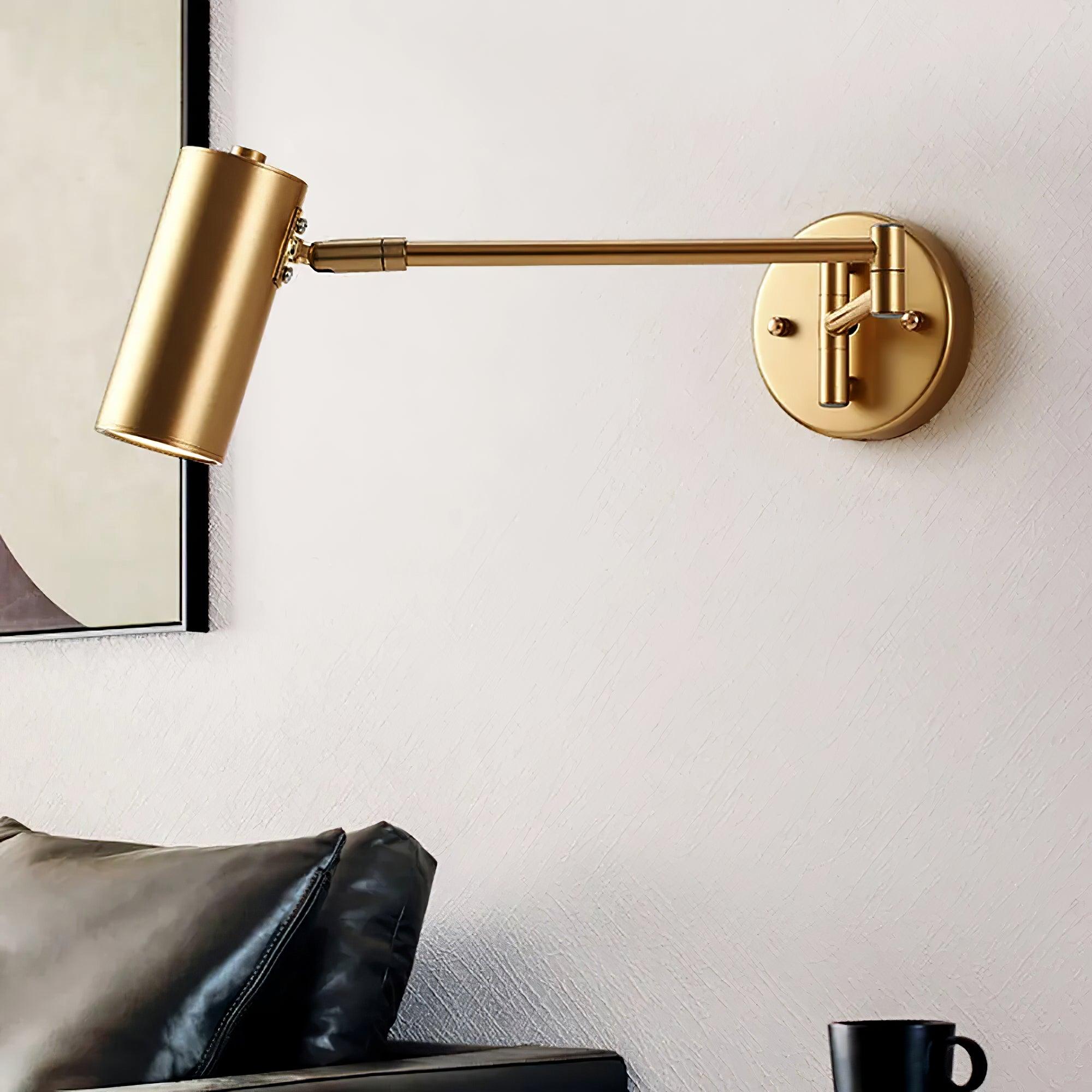 Lustra Wall Sconce Brass Swing Arm Adjustable - Letslighting
