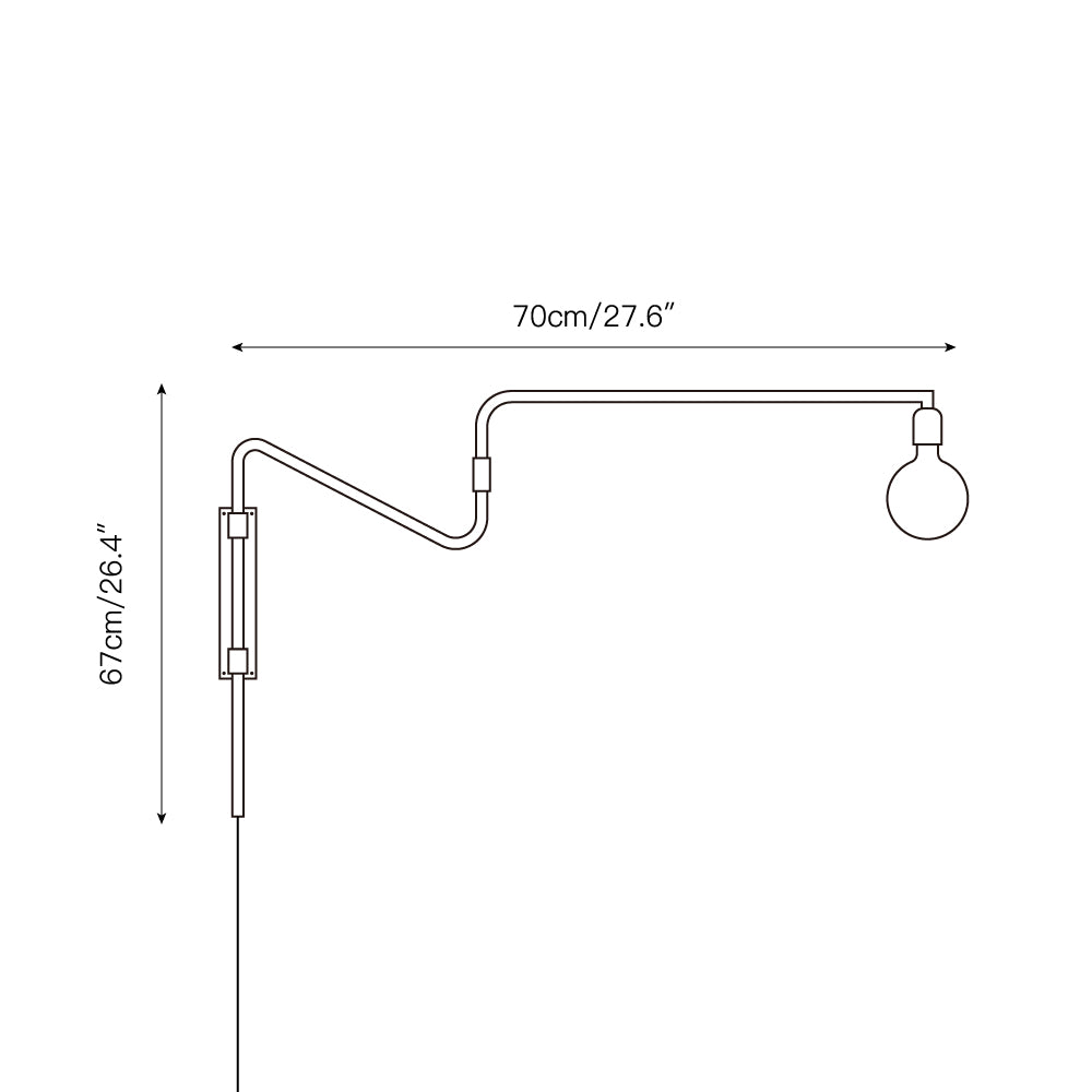 Ersora Modern Minimalist Swing Plug-in Wall Lamp - Letslighting