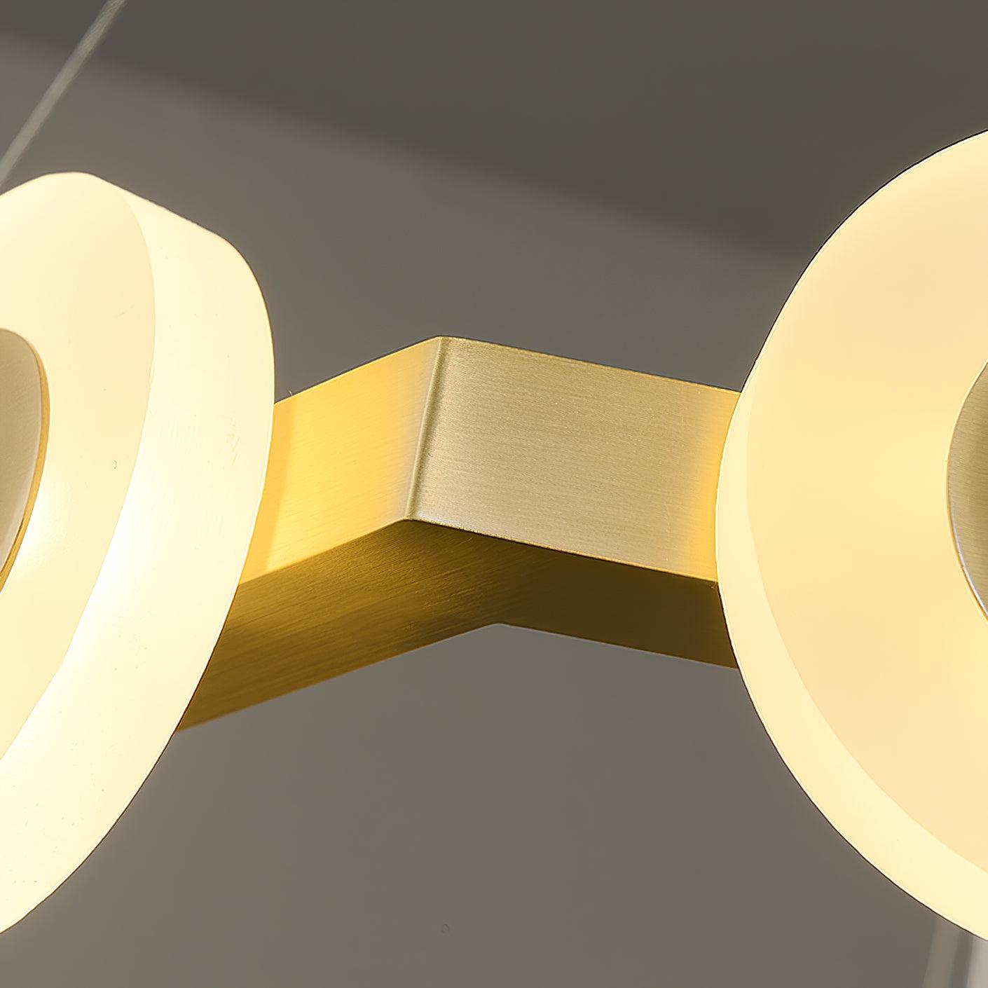 Lustra Chandelier Geometric Brass Ring - Letslighting