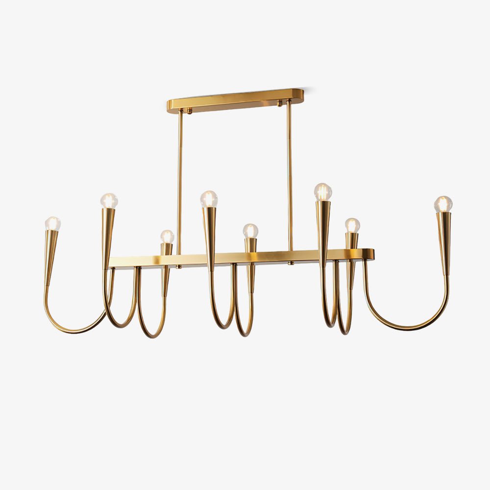 Lustra Chandelier Gold Symphony Curved Elegant - Letslighting