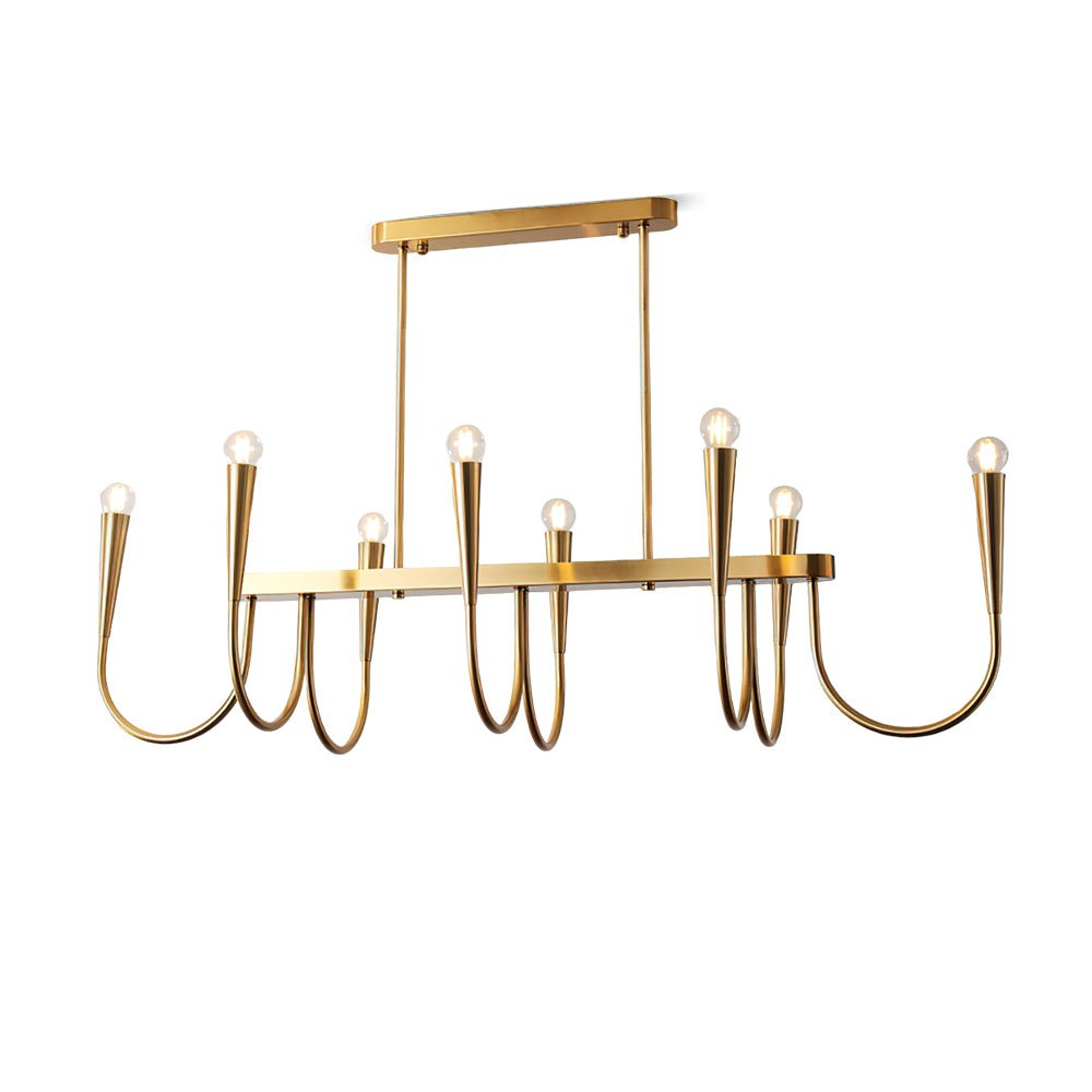 Lustra Chandelier Gold Symphony Curved Elegant - Letslighting