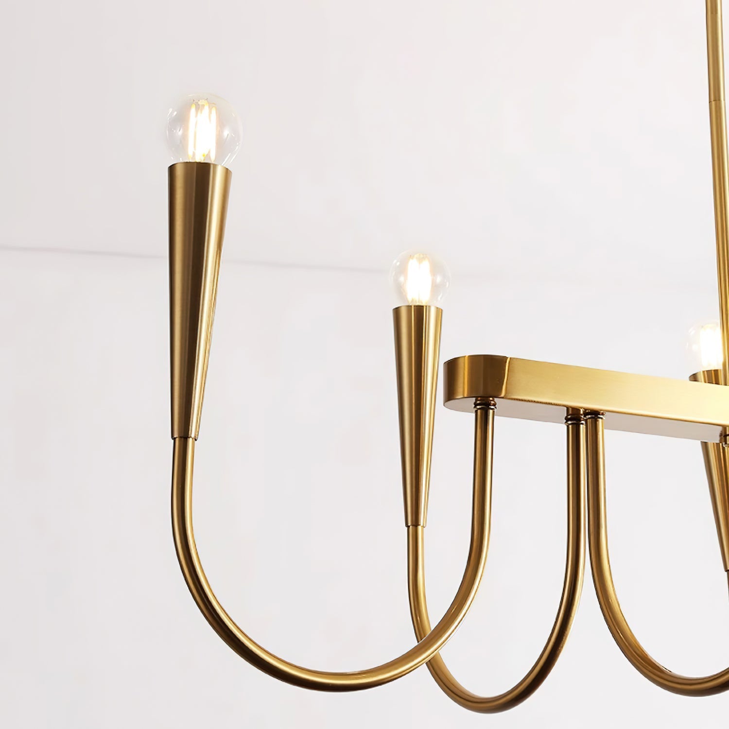 Lustra Chandelier Gold Symphony Curved Elegant - Letslighting
