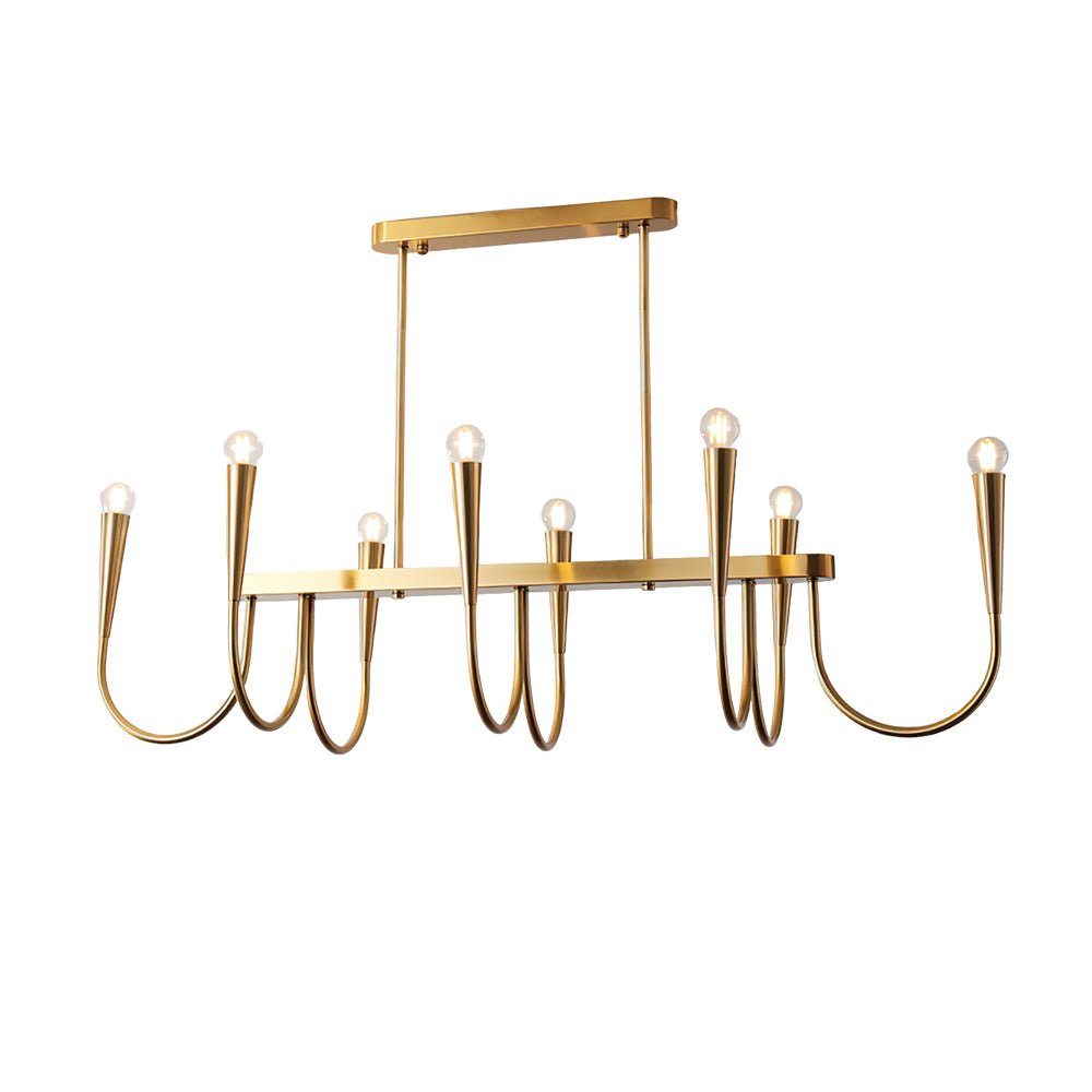 Lustra Chandelier Gold Symphony Curved Elegant - Letslighting