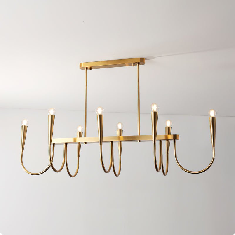 Lustra Chandelier Gold Symphony Curved Elegant - Letslighting